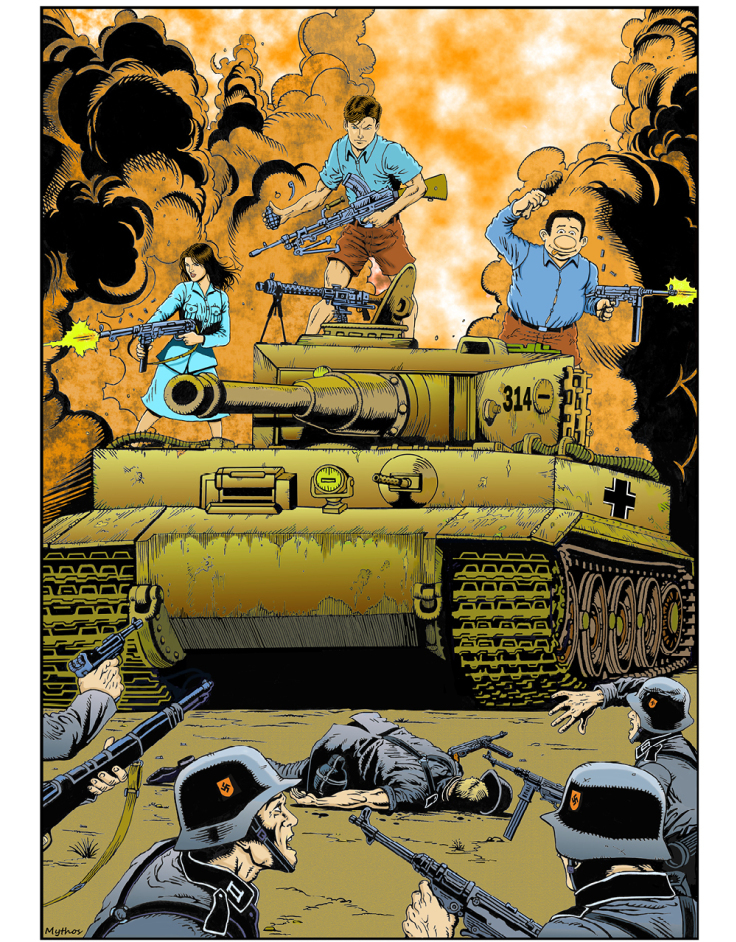 Οι καινούργιες περιπέτειες του «Μικρού Ήρωα», Εικονογράφηση: Κώστας Φραγκιαδάκης