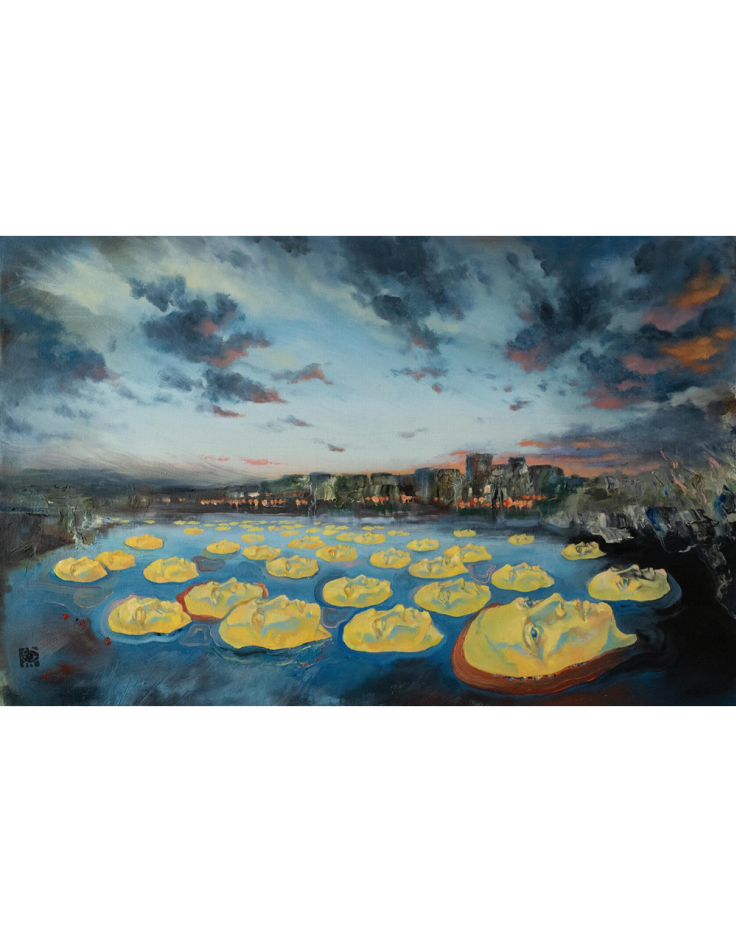 War and Peace, Oil on canvas, 2022 ©Alek Tretiak