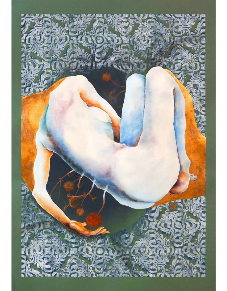 WE ARE FLOWERS #1-Mixed media on paper ©Alek Tretiak