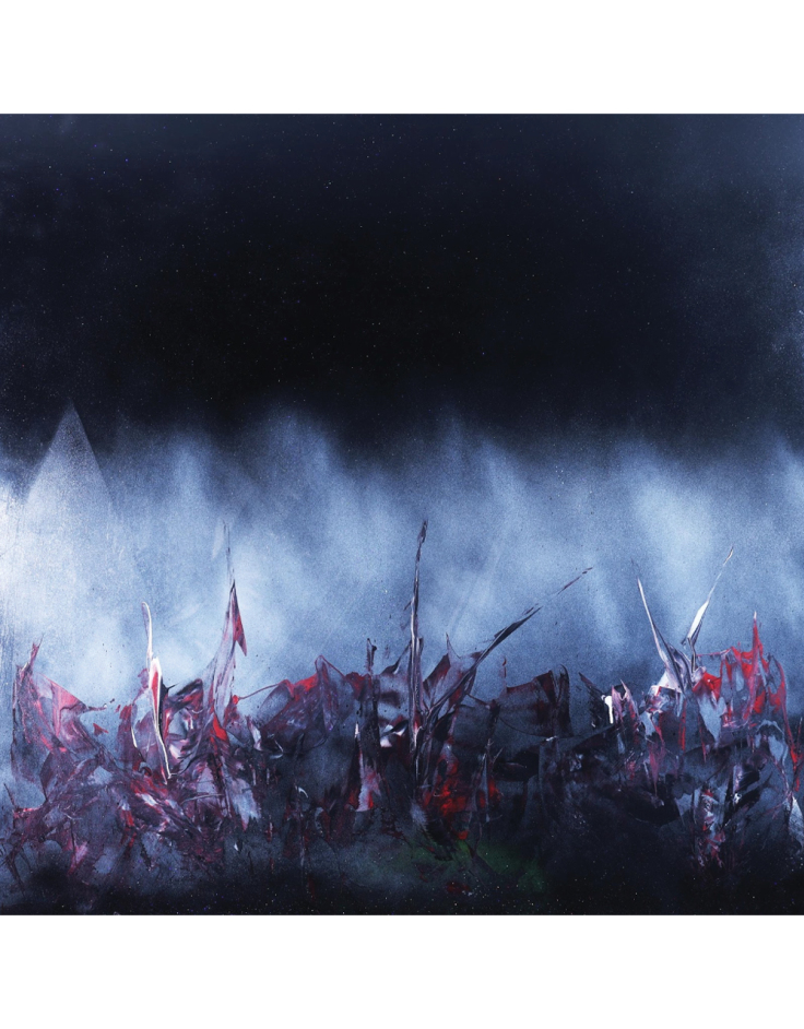 Maxim, “Battlefield”, Mixed media on board