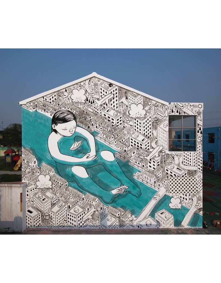 Τοιχογραφία του street artist Francesco Camillo Giorgino, γνωστού και ως Millo (China)