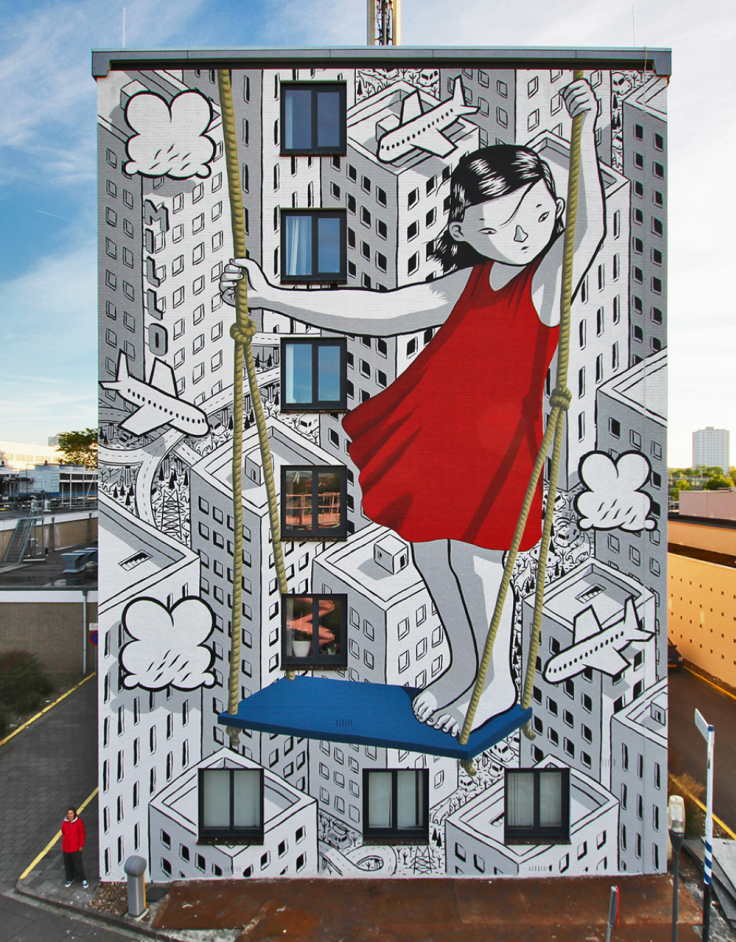 Τοιχογραφία του street artist Francesco Camillo Giorgino, γνωστού και ως Millo (Leuwarden)