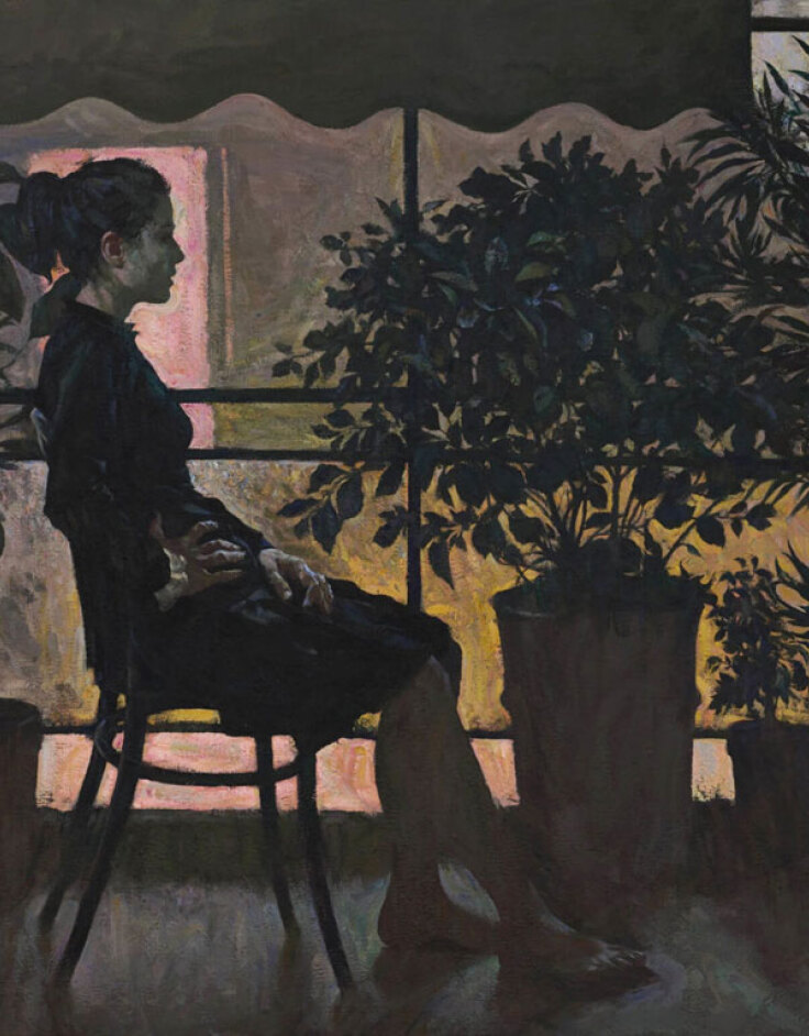 Νυχτερινό, 2019, λάδι σε μουσαμά, 142x185εκ.