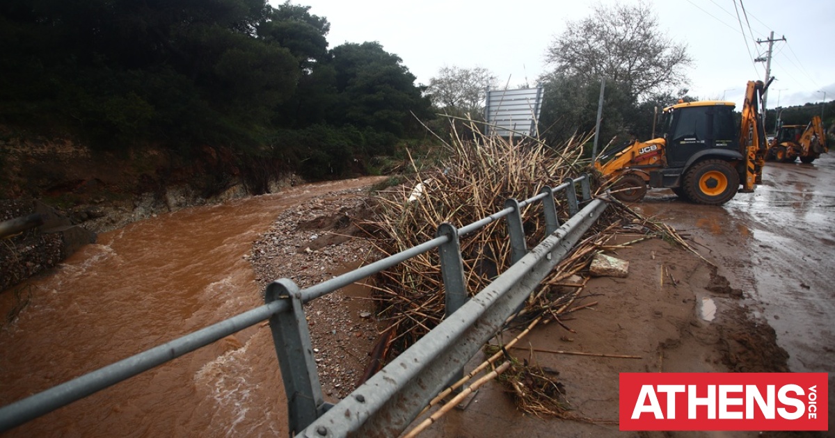 Ένας νεκρός από την κακοκαιρία Erminio - Λάσπη, φουσκωμένα ρέματα και πεσμένα δέντρα στην Αττική