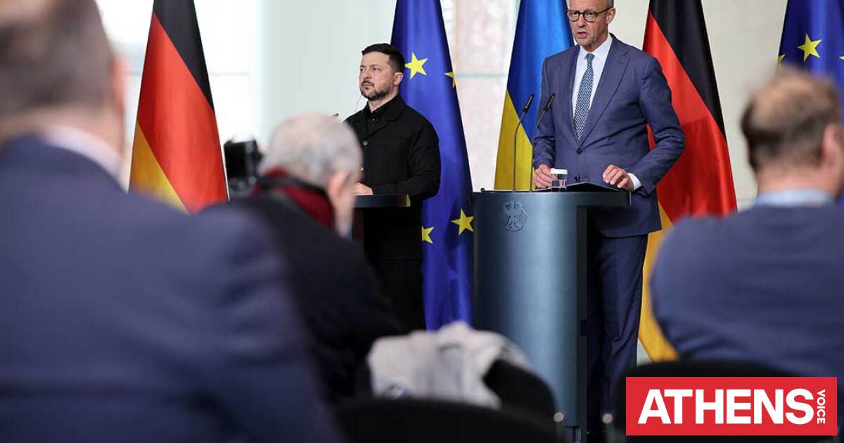 Θερμή υποδοχή Ζελένσκι από Μερτς στην Ουκρανία