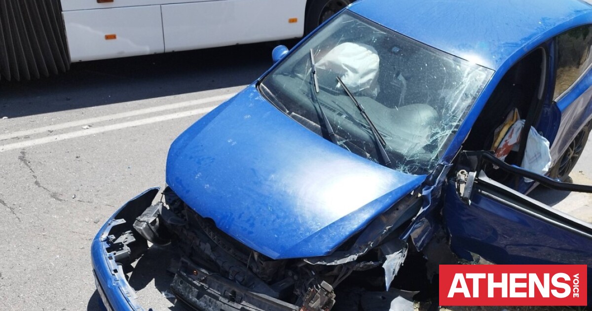 Λεωφορείο ΚΤΕΛ συγκρούστηκε με αυτοκίνητο στα Χανιά
