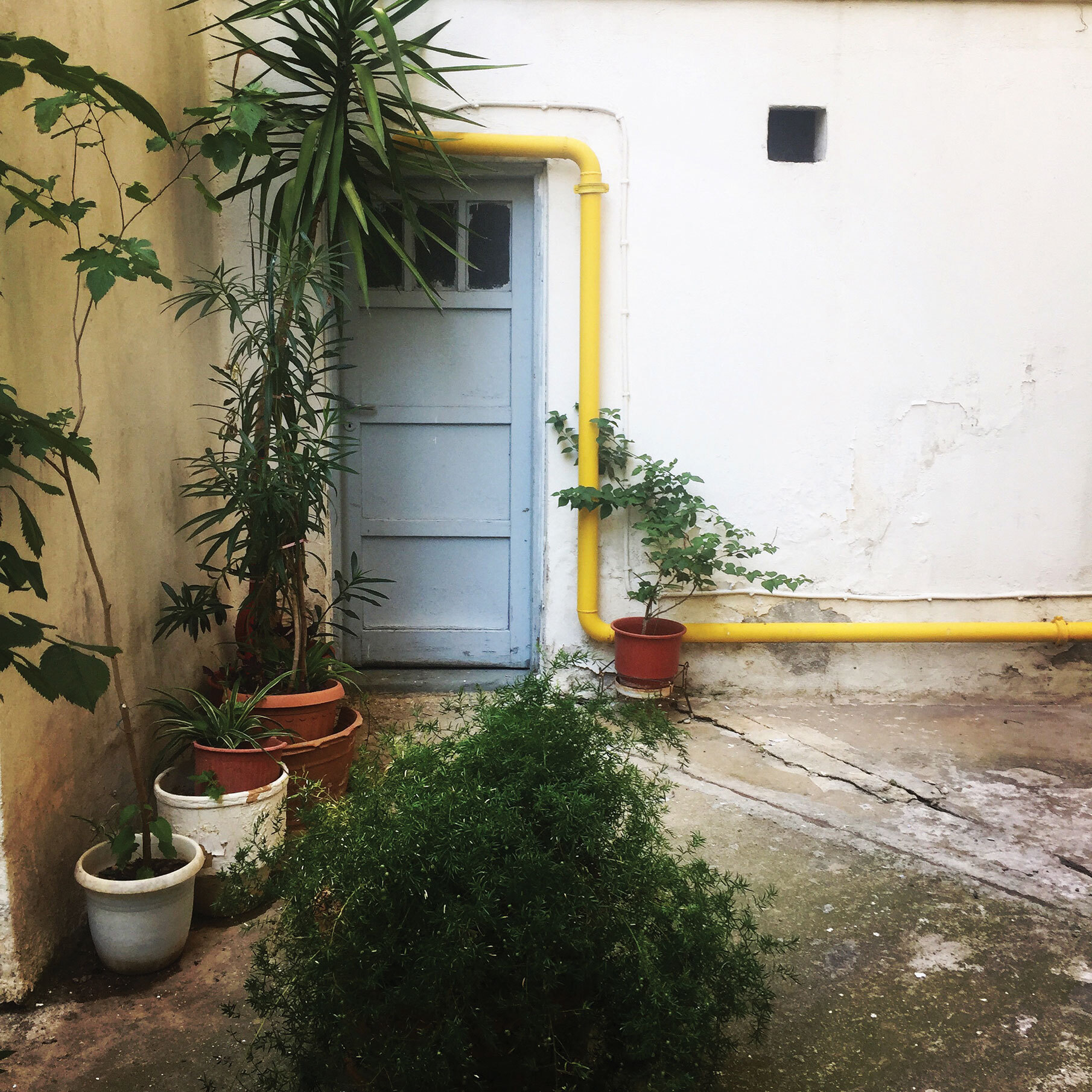 Ακάλυπτος πολυκατοικίας στην Κυψέλη