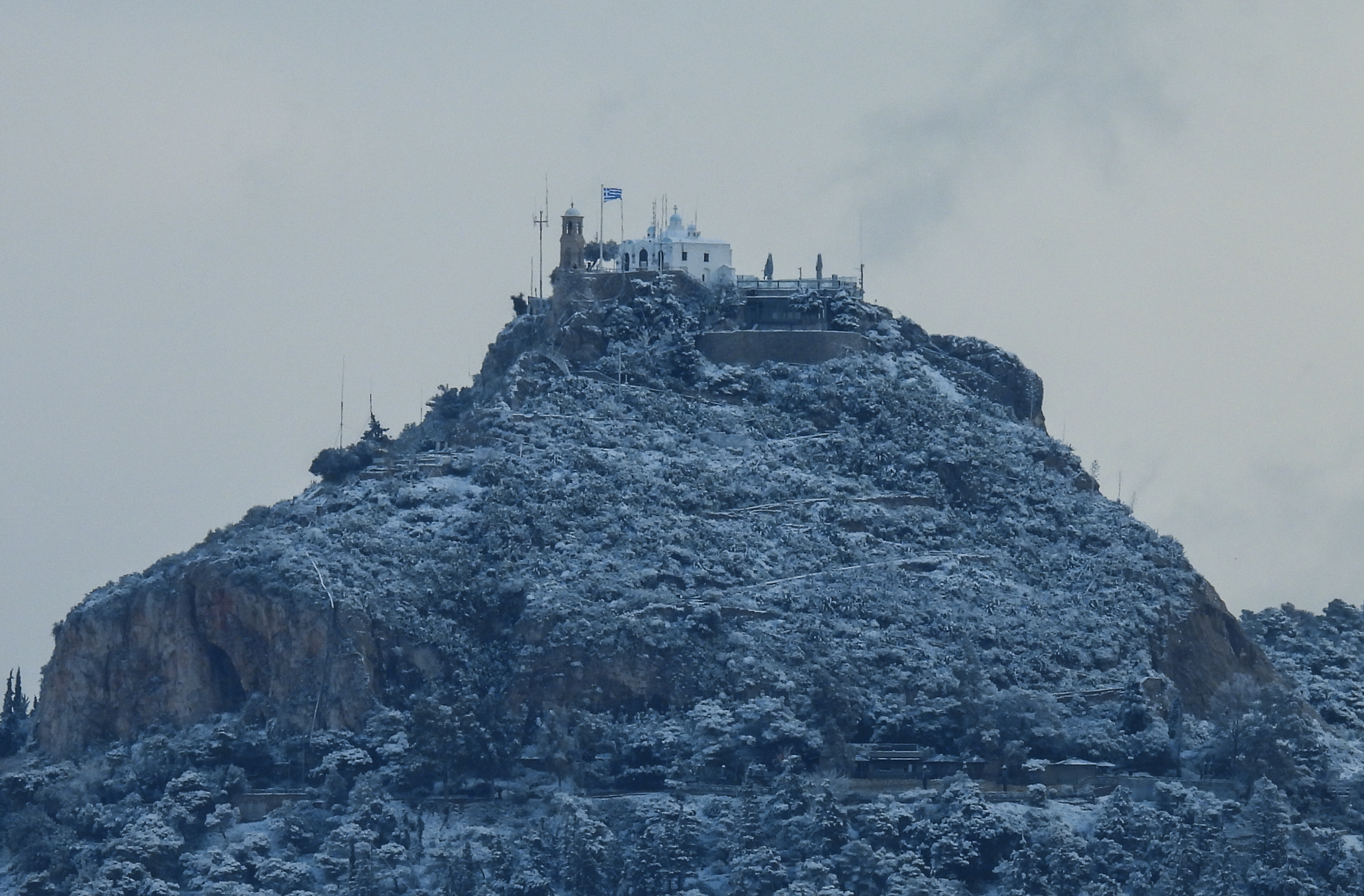 Χιονόπτωση στην Αθήνα - Κακοκαιρία «Μπάρμπαρα»