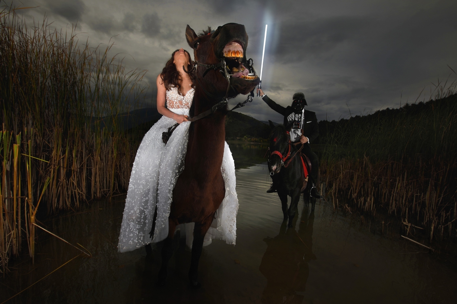 Αστεία φωτογράφιση γάμου