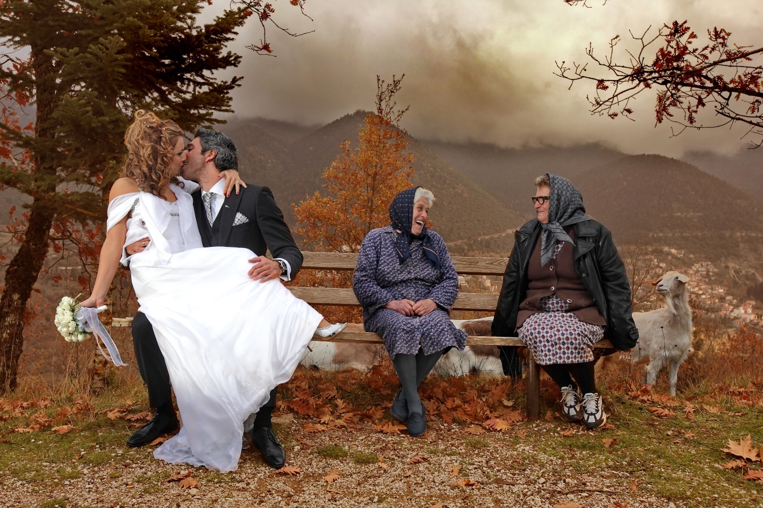 Αστεία φωτογράφιση γάμου