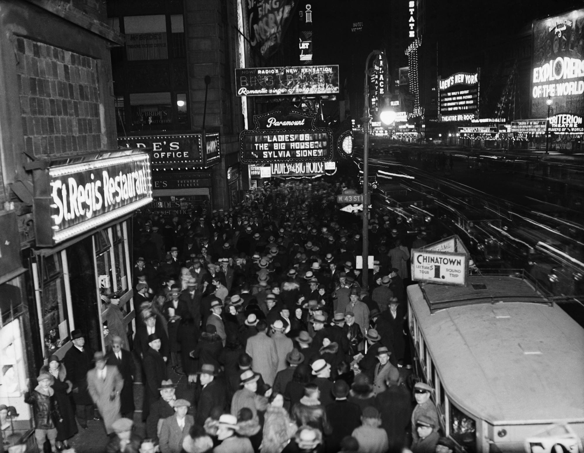 Παραμονή Πρωτοχρονιάς 1931 στην Times Square της Νέας Υόρκης