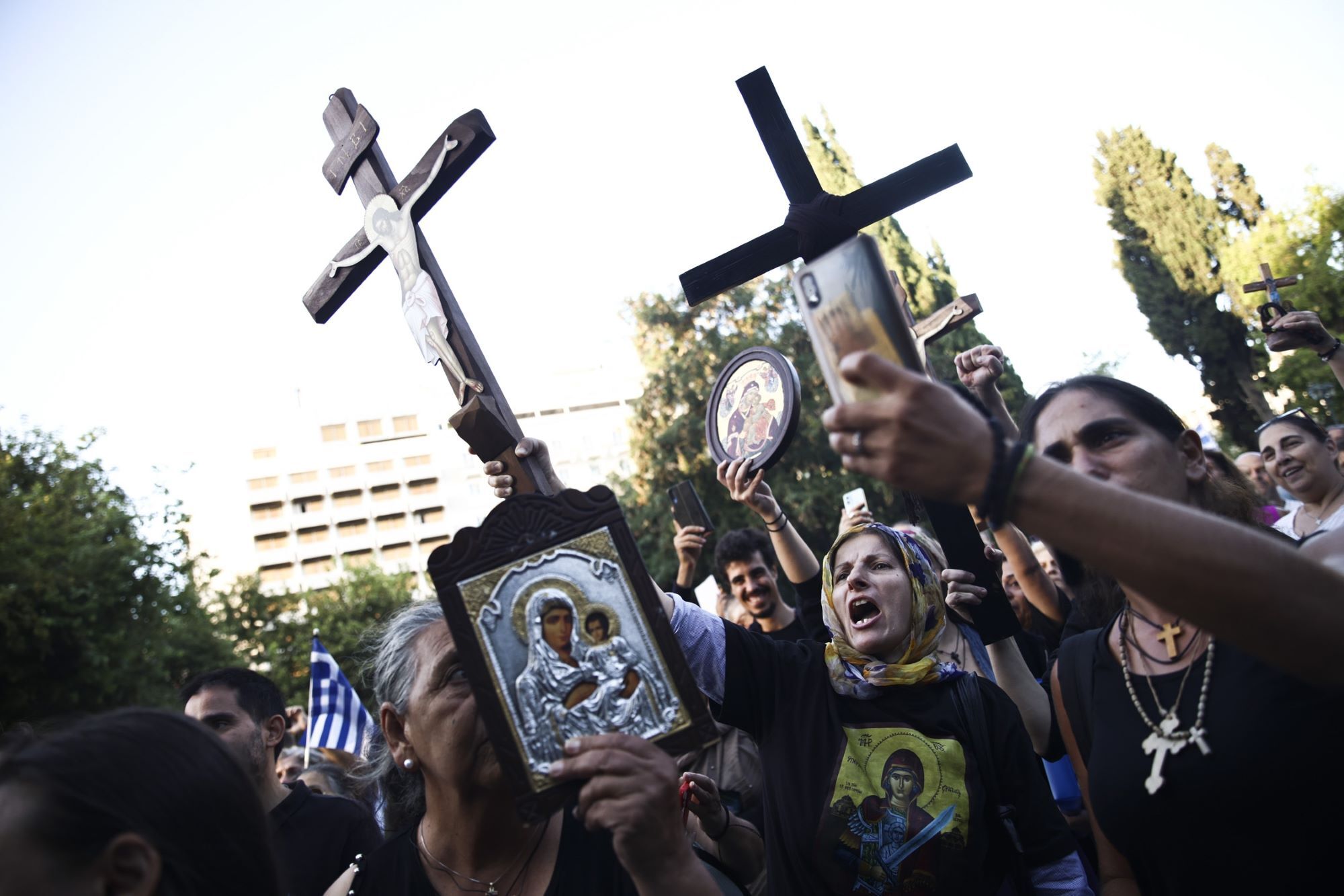 Κινητοποίηση κατά της έκδοσης των νέων ταυτοτήτων, στην Αθήνα, στις 10 Σεπτεμβρίου 2023