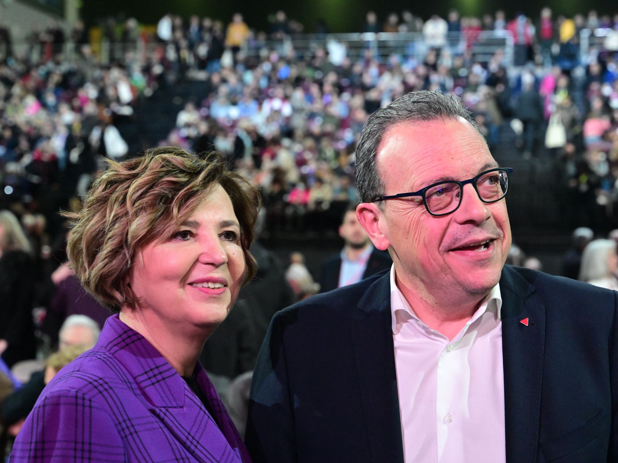 Η Όλγα Γεροβασίλη και ο Σωκράτης Φάμελλος στο συνέδριο του ΣΥΡΙΖΑ