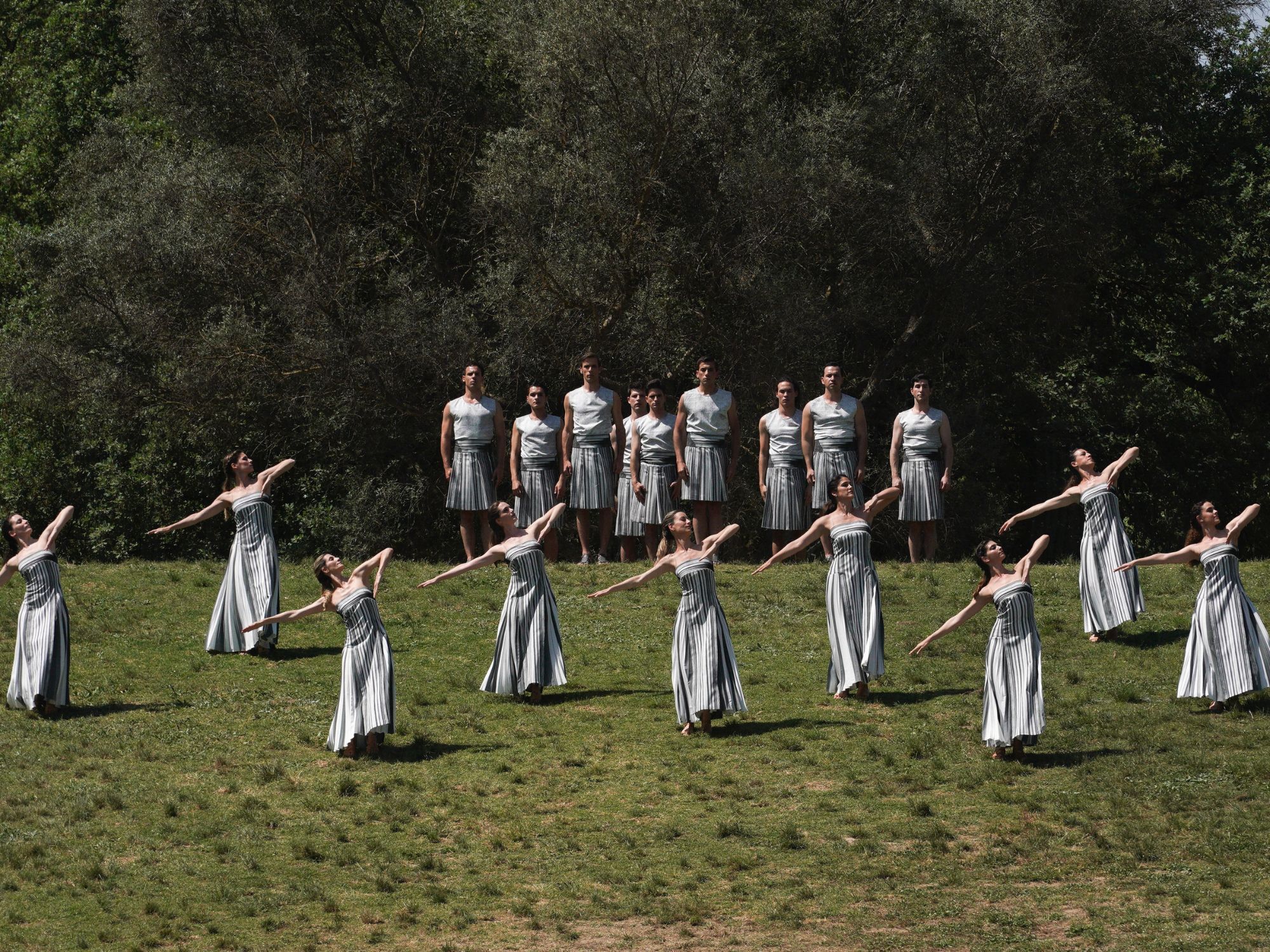 H Επίσημη Πρόβα της Τελετή Αφής της Ολυμπιακής Φλόγας στην Αρχαία Ολυμπία