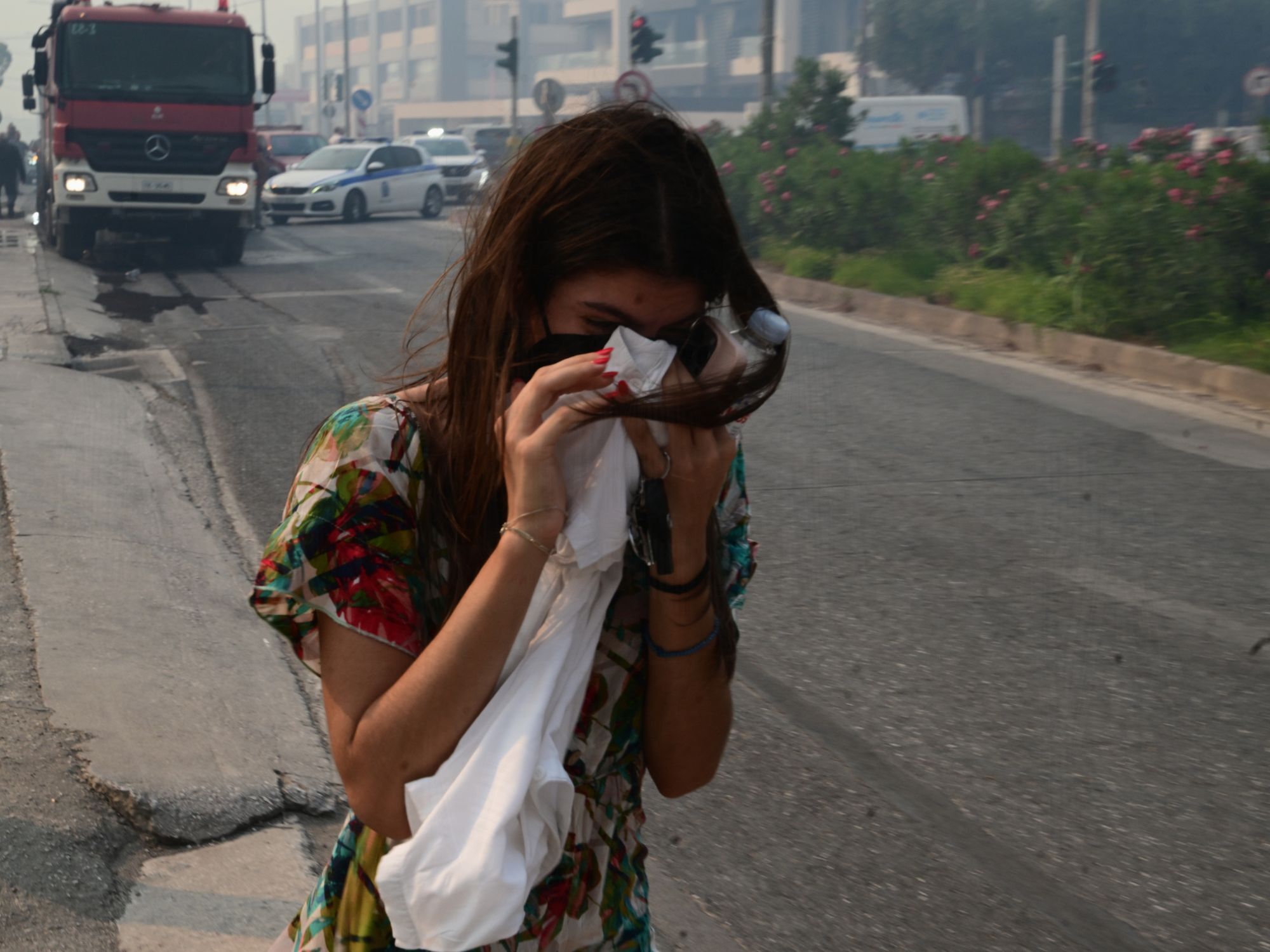 Εικόνες από τη φωτιά στην Αττική