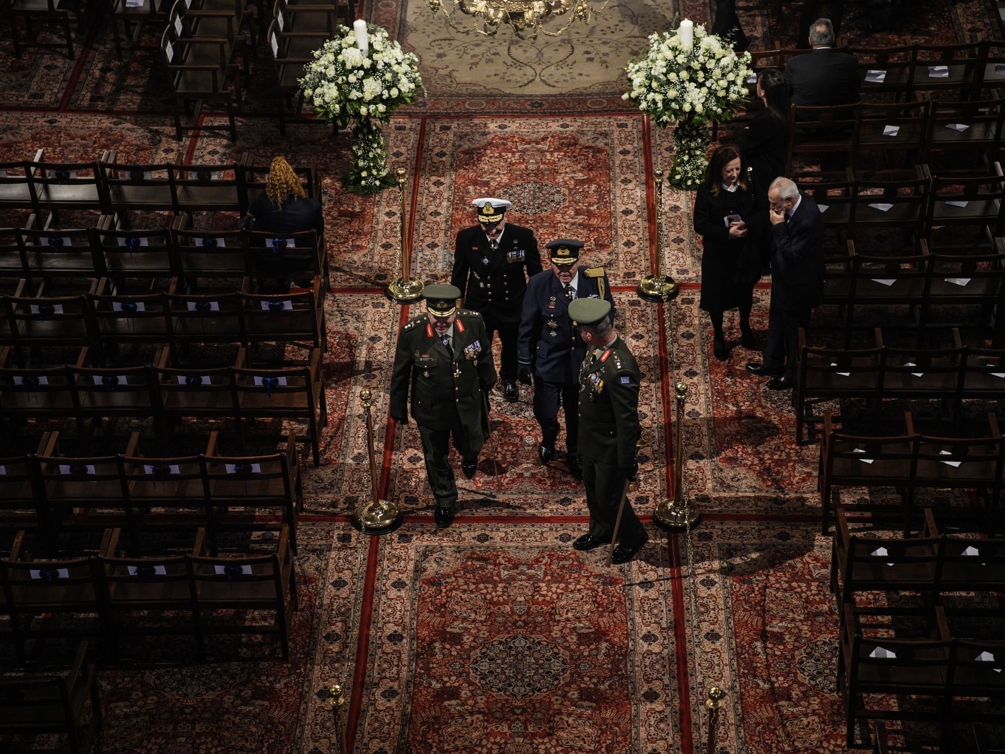 Στιγμιότυπο από την κηδεία του Κώστα Σημίτη