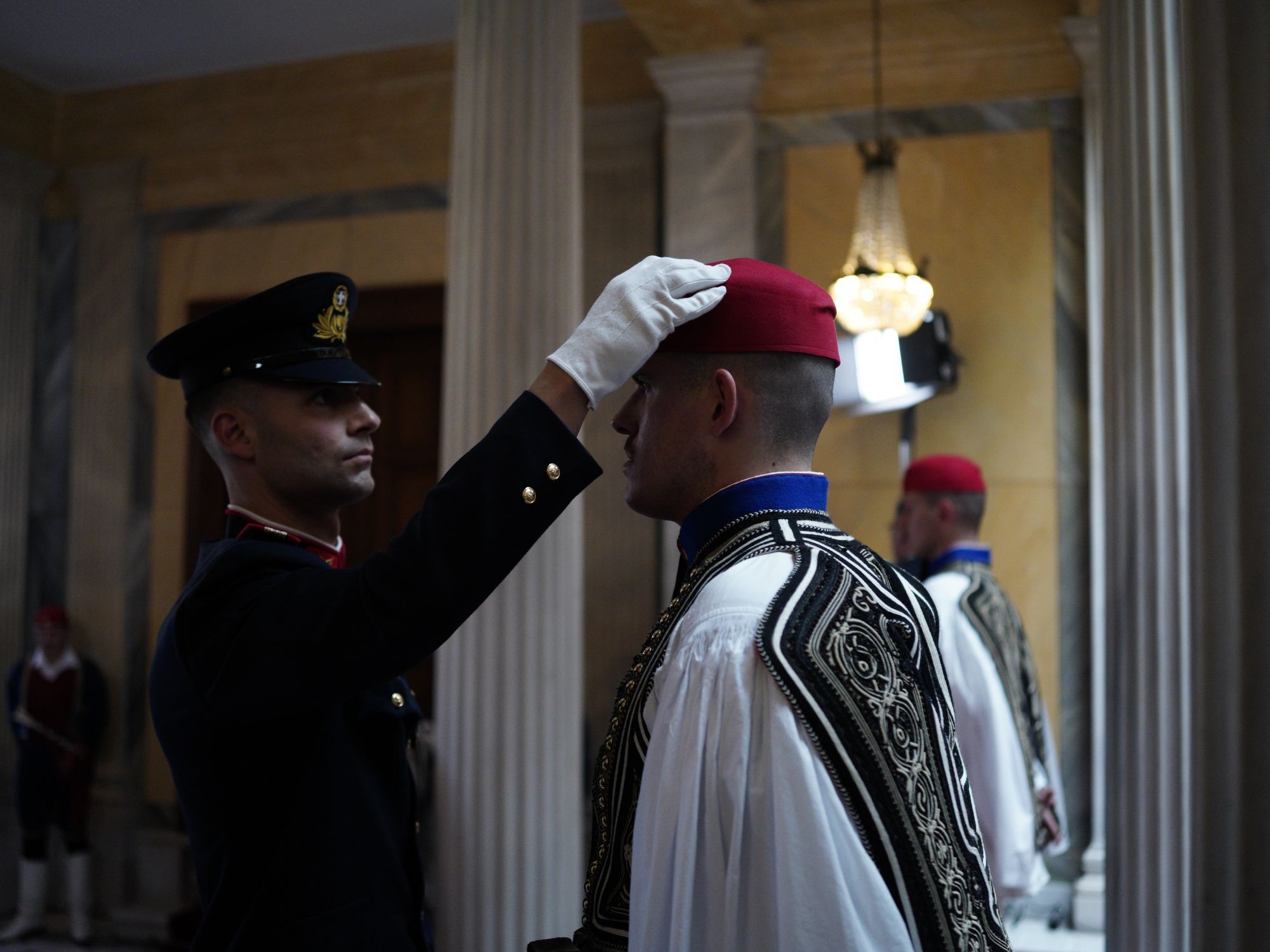 Στιγμιότυπο από το εσωτερικό του Προεδρικού Μεγάρου