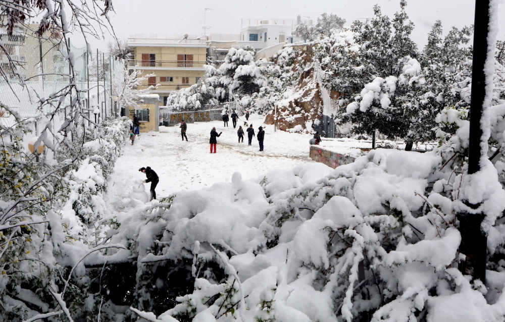 Χιονισμένη Αθήνα