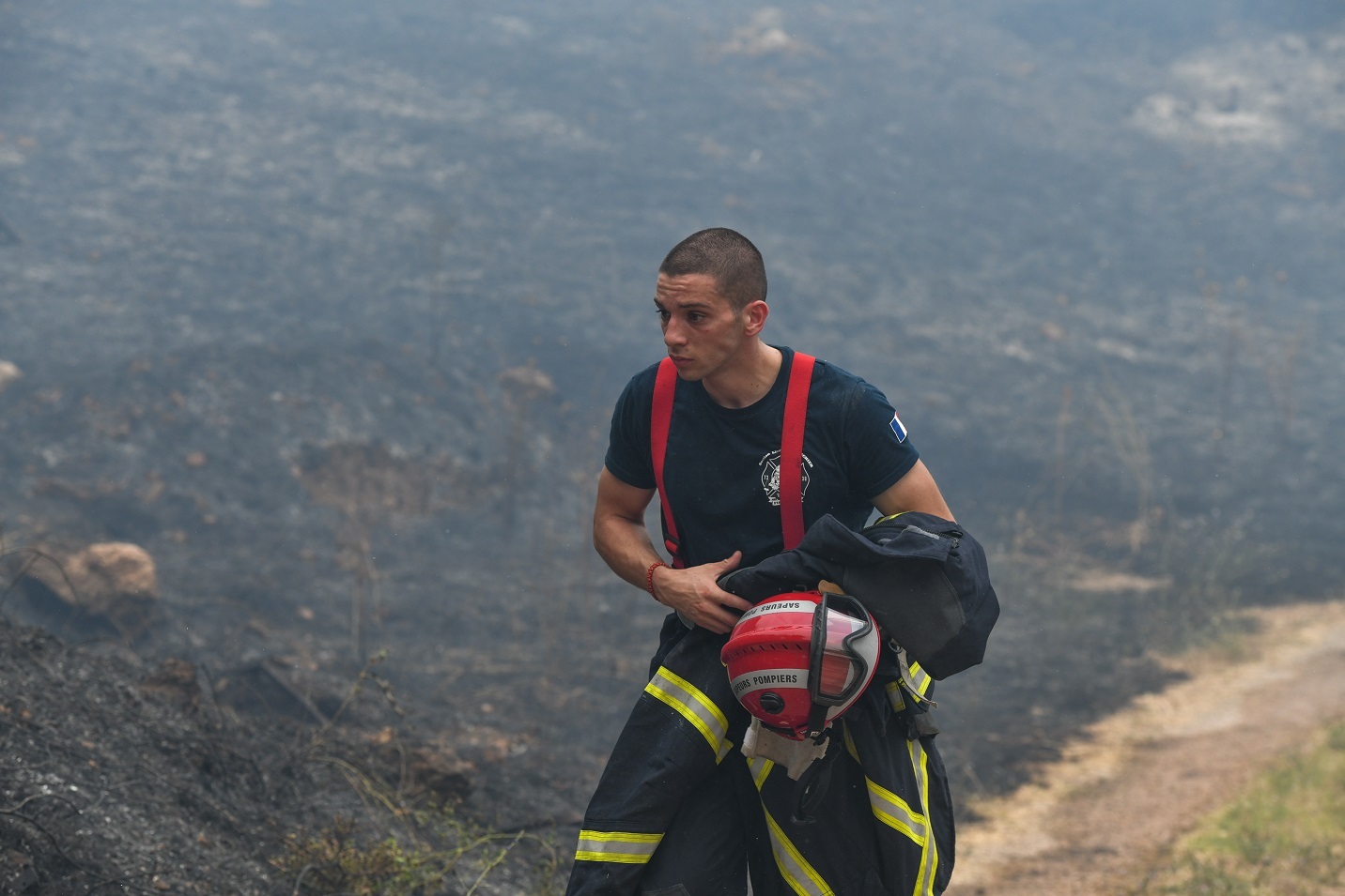 Πυρκαγιά στη Βορειοανατολική Αττική, Παρασκευή 6 Αυγούστου 2021. Στιγμιότυπο από τις Αφίδνες