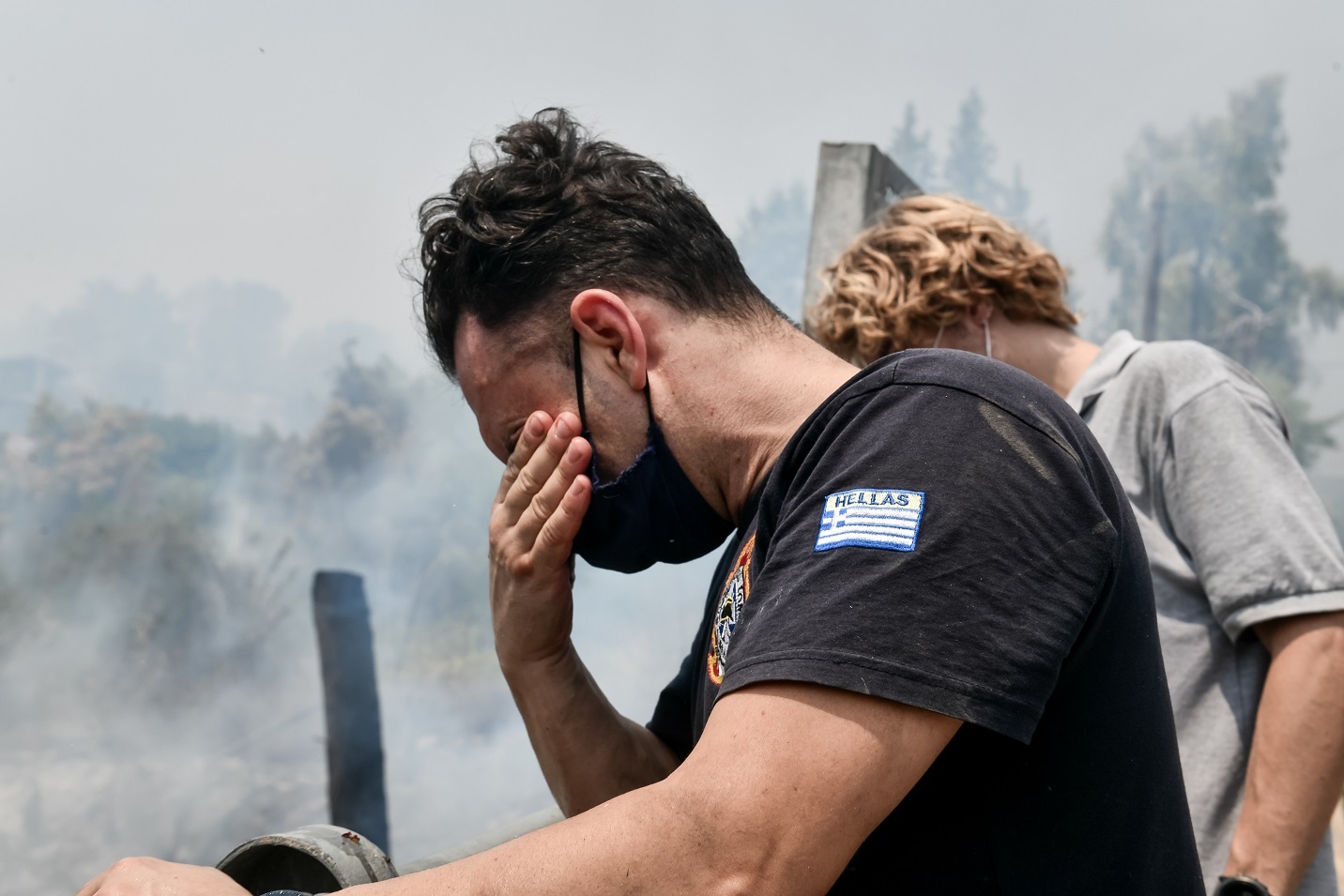 Πυρκαγιά στη Βορειοανατολική Αττική, Παρασκευή 6 Αυγούστου 2021. Στιγμιότυπο από τις Αφίδνες