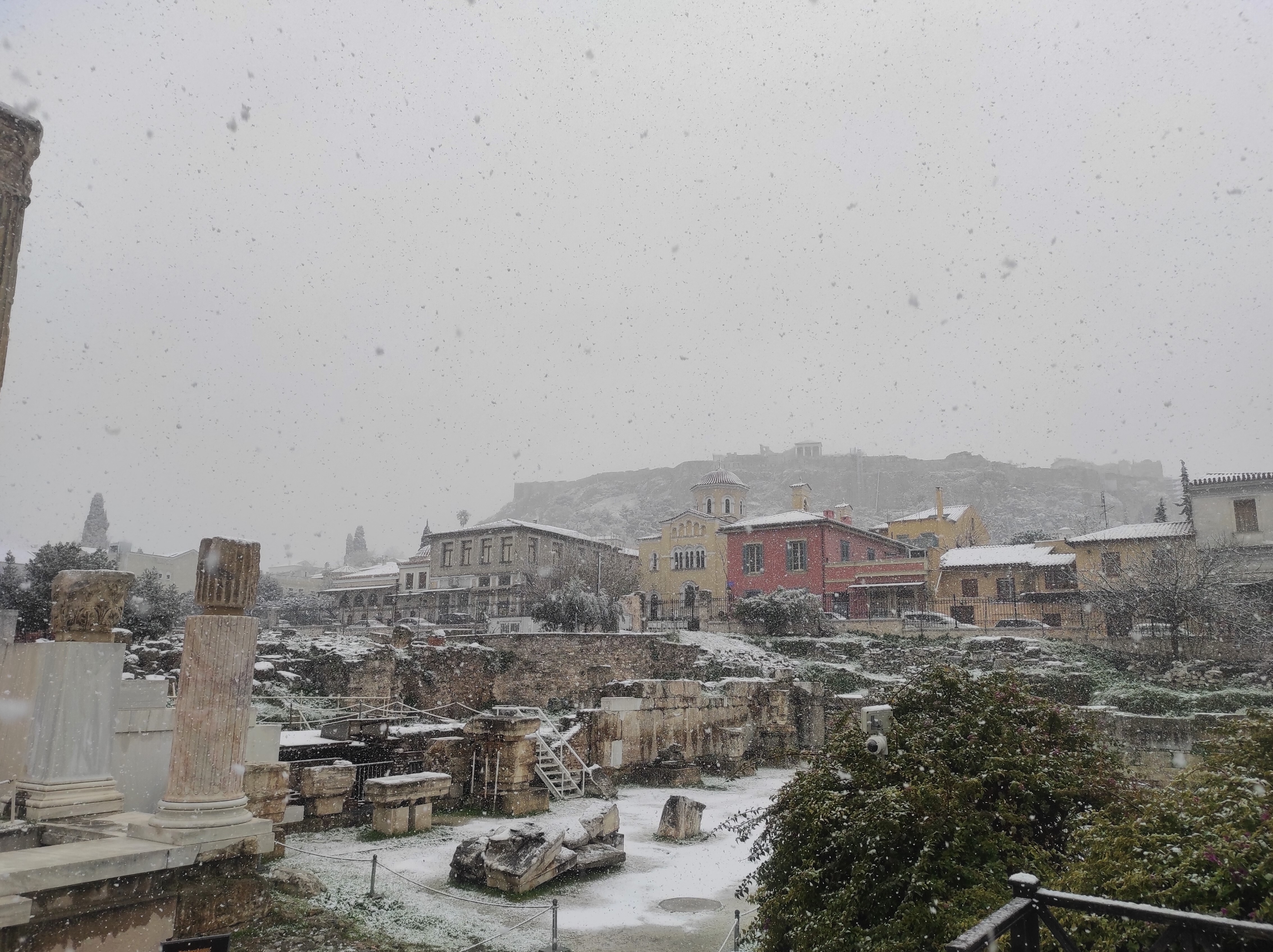 Χιονισμένη Ακρόπολη. 