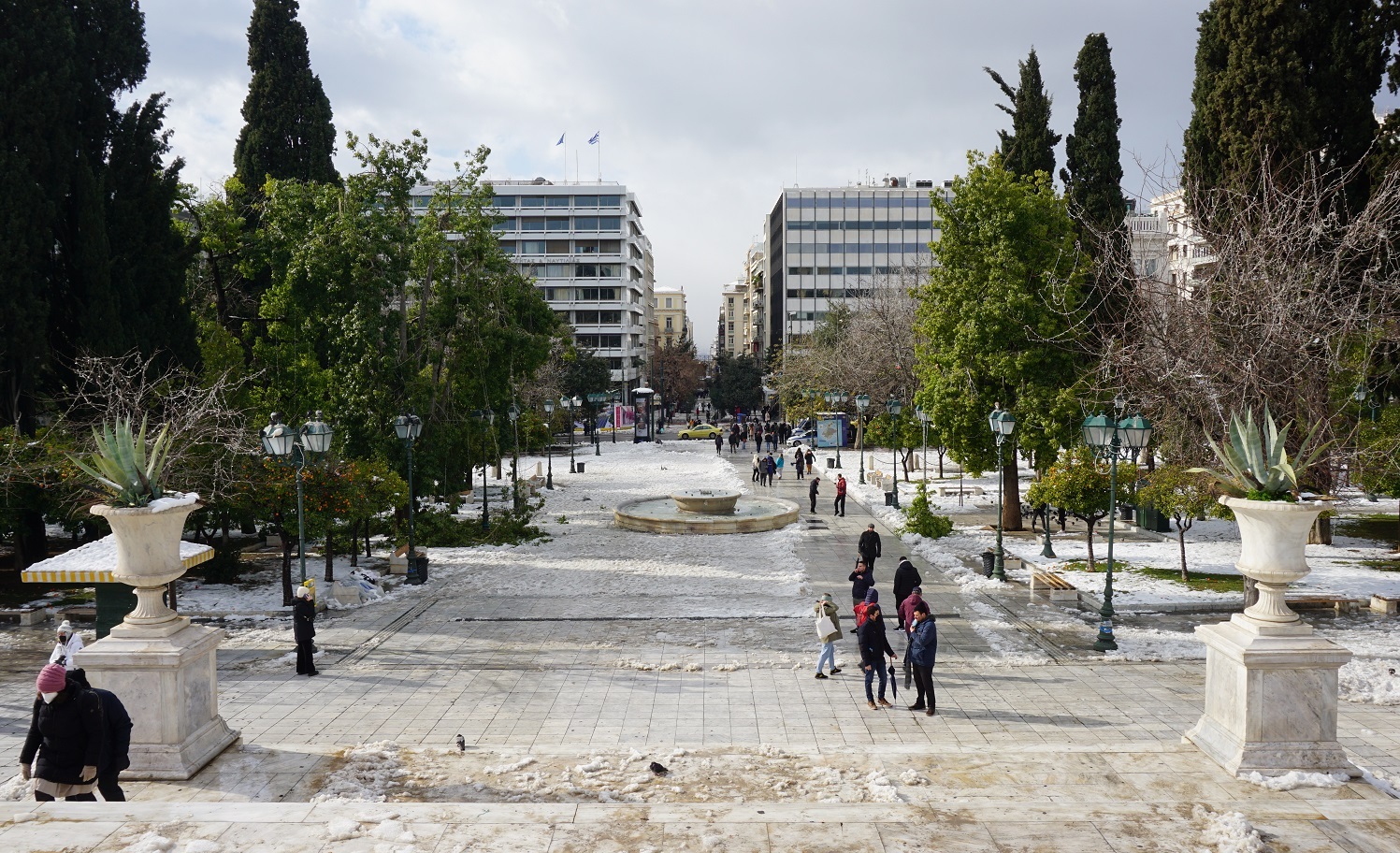 Η πλατεία Συντάγματος.