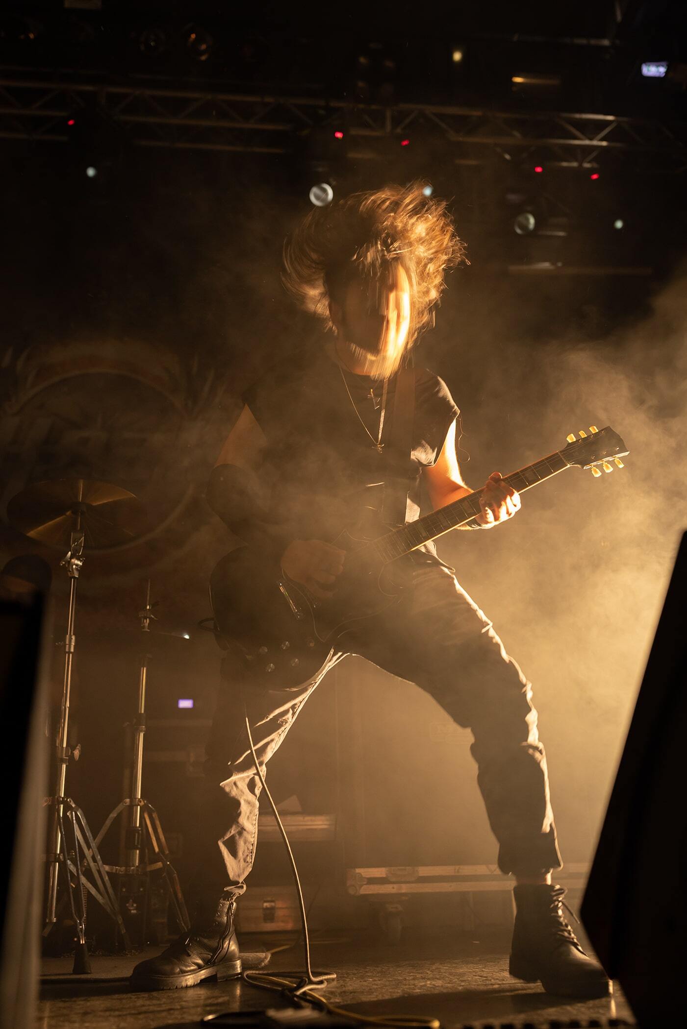 Στιγμιότυπο από τη συναυλία των Lazy Man's Load στην Αθήνα, στο Gagarin 205