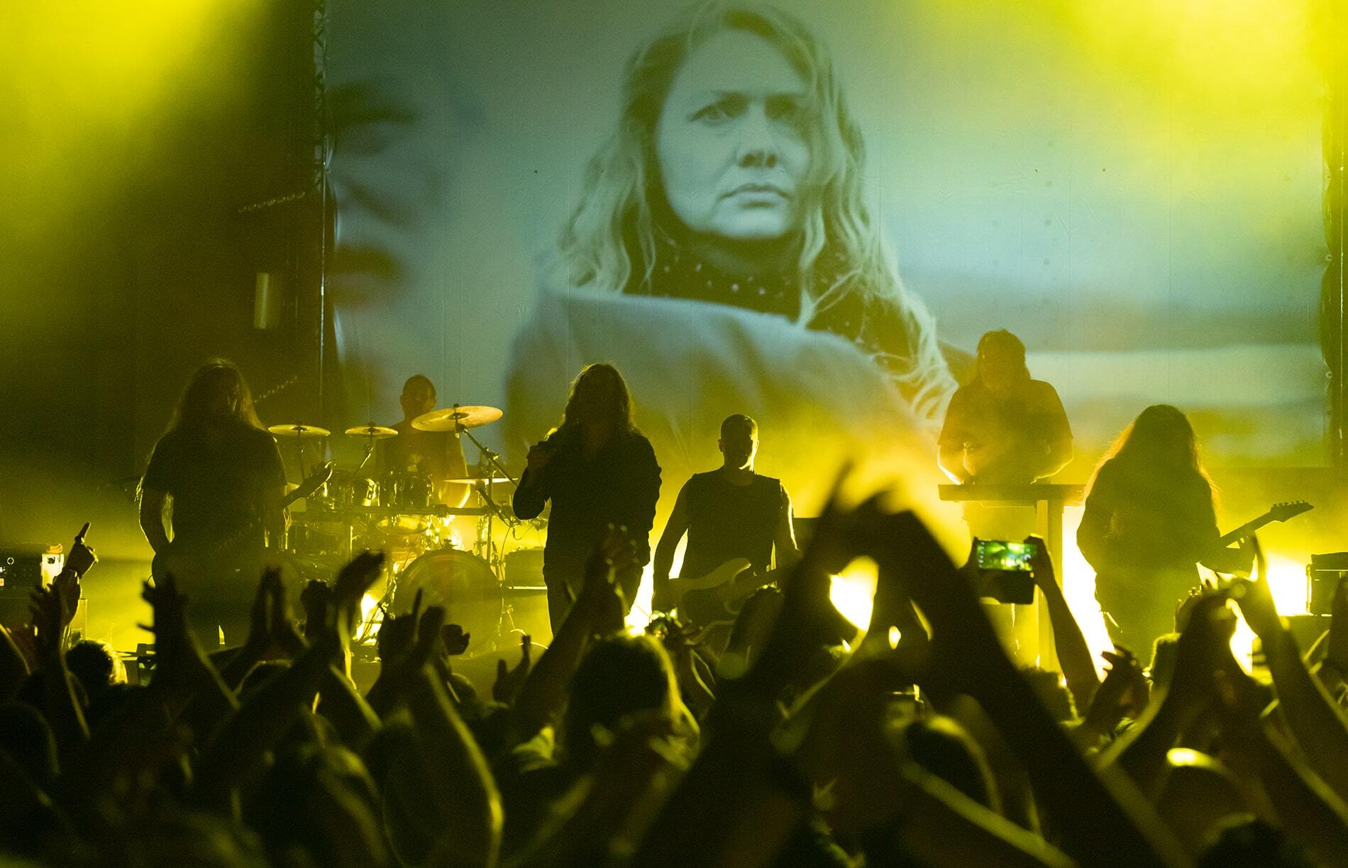 Στιγμιότυπο από τη συναυλία των Dark Tranquillity στην Αθήνα