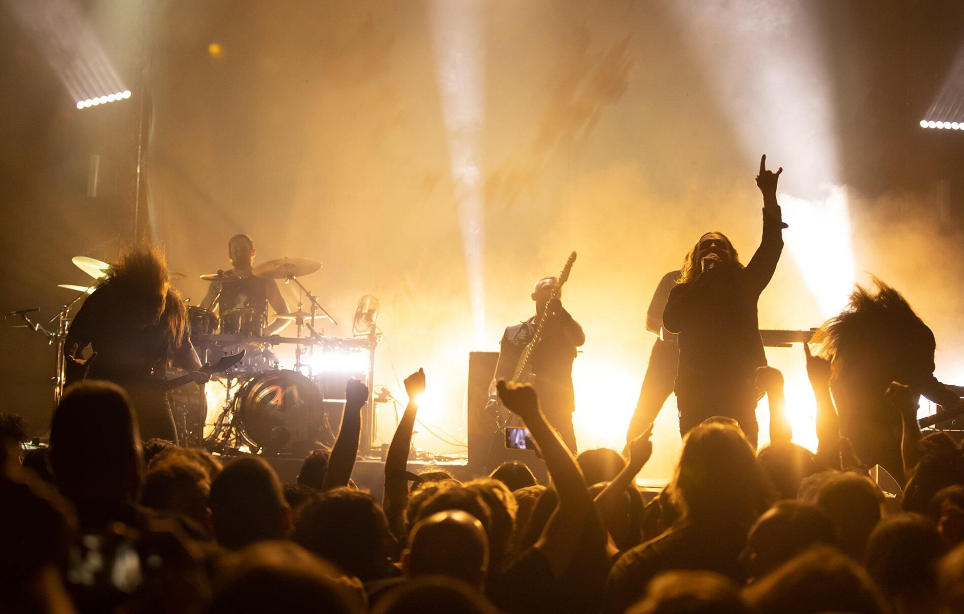 Στιγμιότυπο από τη συναυλία των Dark Tranquillity στην Αθήνα