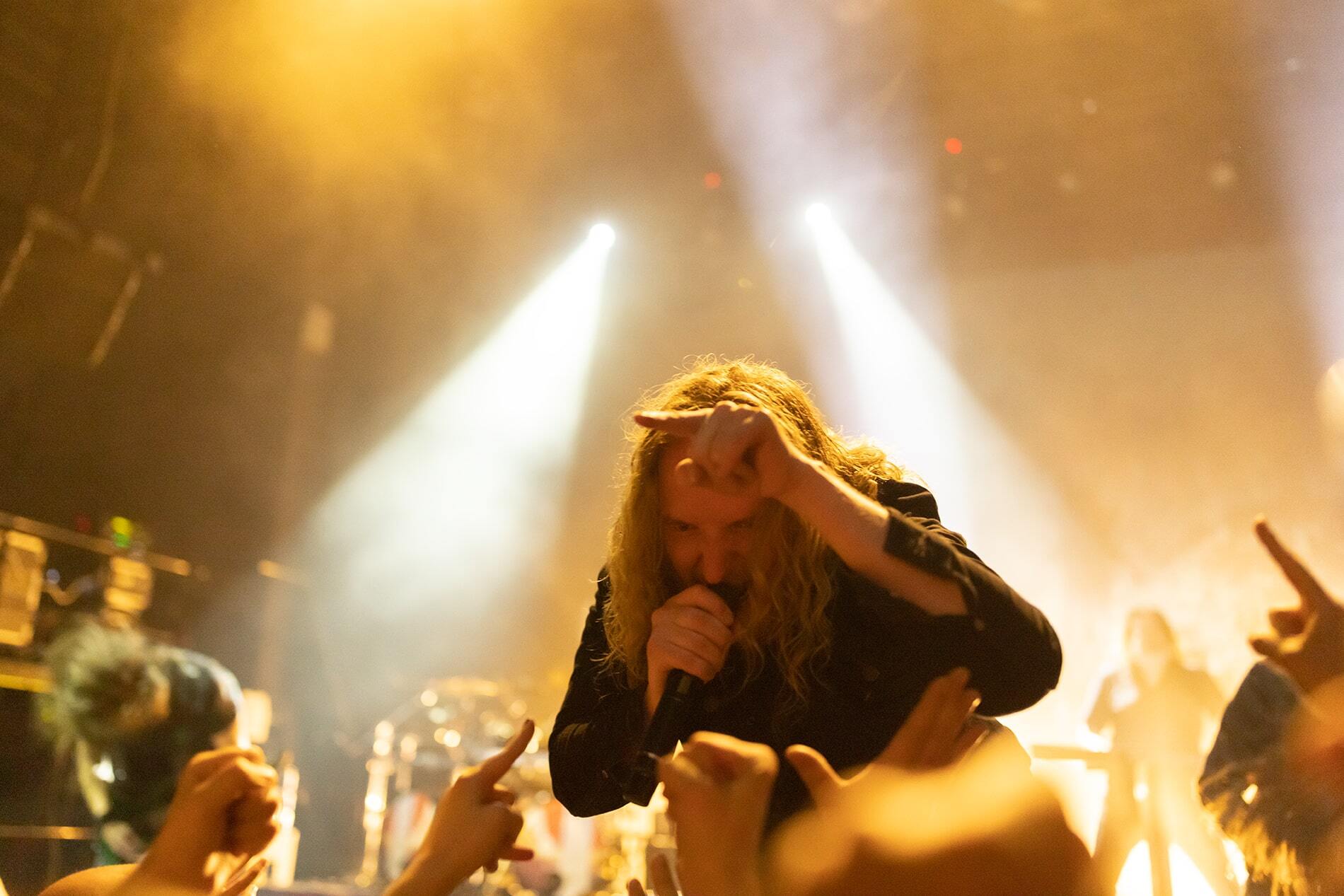 Στιγμιότυπο από τη συναυλία των Dark Tranquillity στην Αθήνα