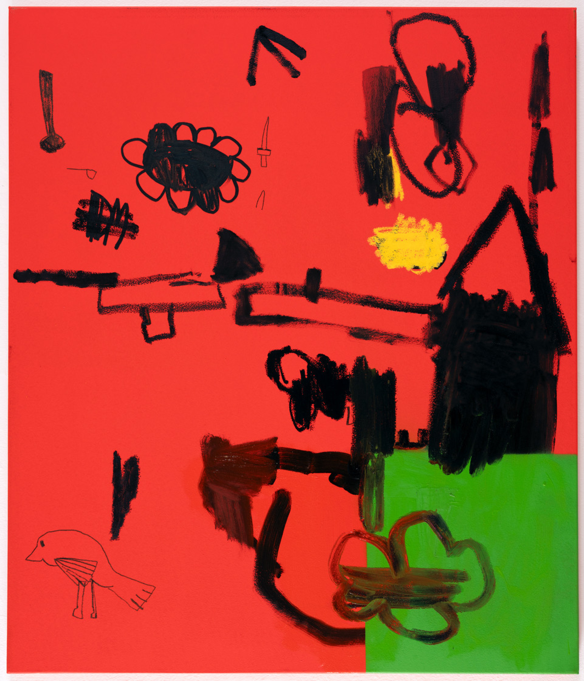 Θανάση Δάπη, πώς είναι τα έργα σου να αναπνέουν δίπλα στη ζωγραφική του Γιώργου Λαζόγκα; 