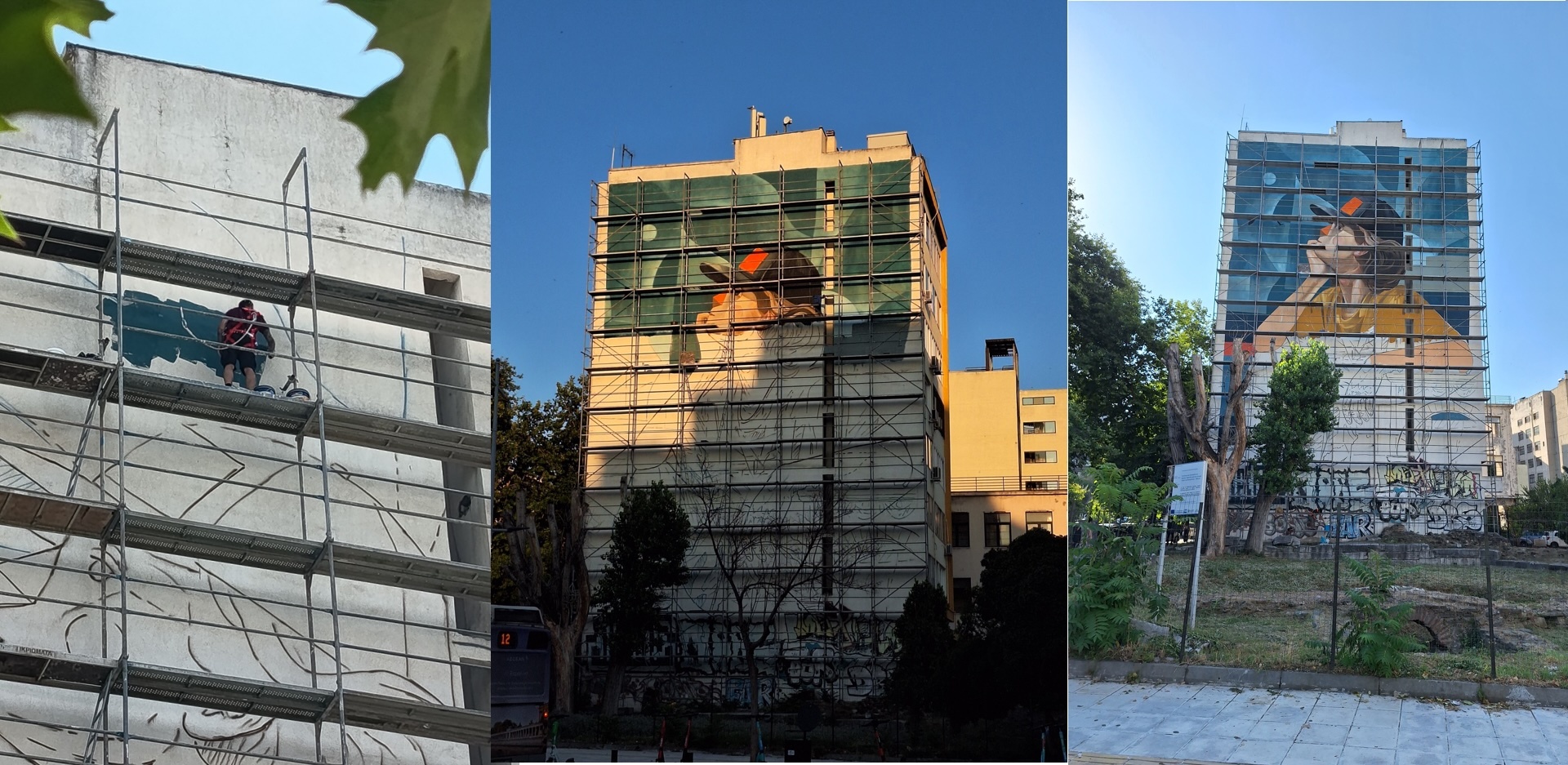Ο Θέμης Κωνσταντινόπουλος (aka Dem) ζωγράφισε το mural με το κορίτσι της Χρυσής Πύλης Βαρδάρη