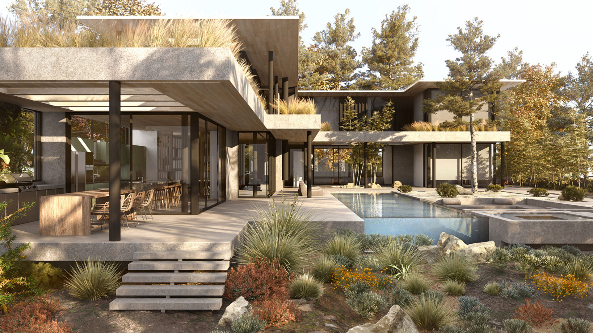 Κατοικία ‘Urban Forest’, Κεφαλάρι, Αττική, Σχεδιασμός Pieris.Architects, 3D Κατερίνα Ιακωβάκη   