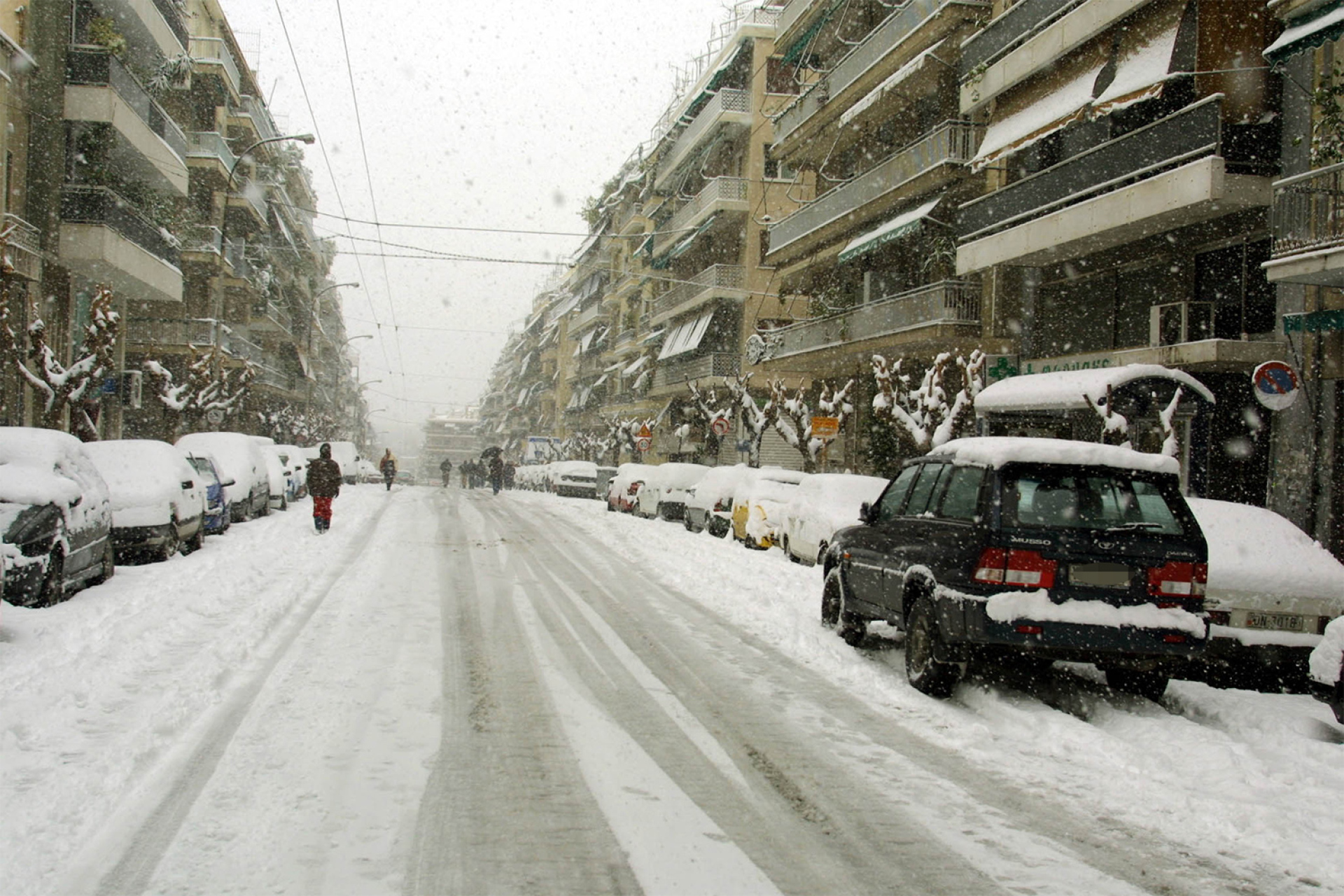 Ο χιονιάς του 2002 έντυσε στα λευκά την Αθήνα
