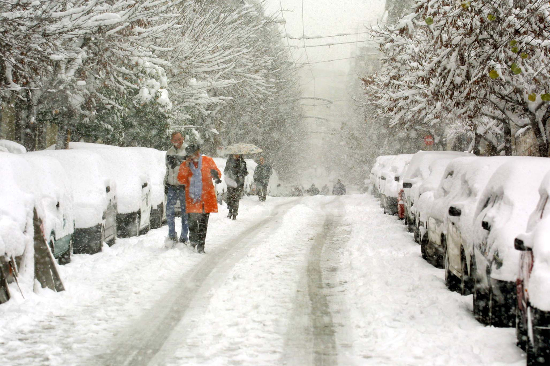 Ο χιονιάς του 2002 έντυσε στα λευκά την Αθήνα