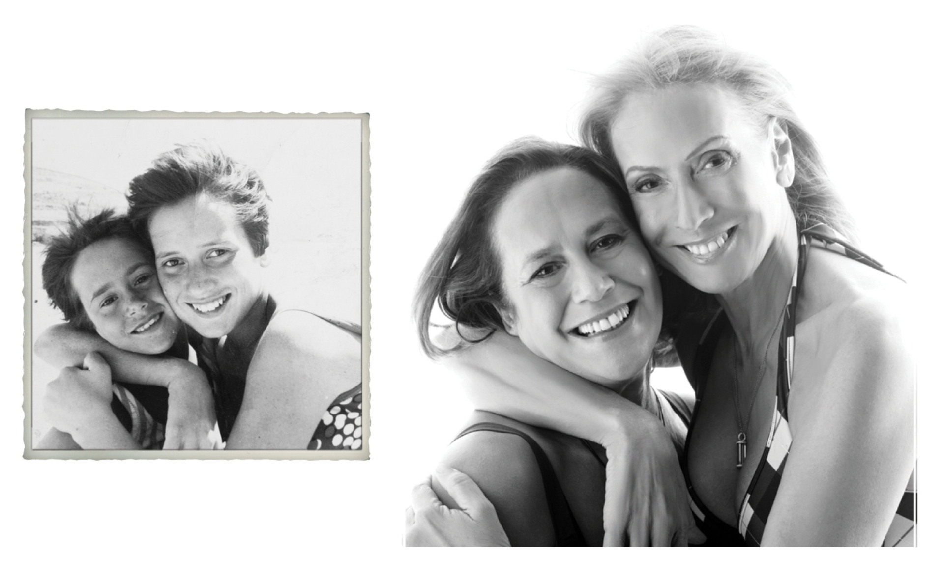 Οι αδελφές Πέπη και Άννα Ραγκούση, 1968, Αγκαθωπές, Σύρος. Η Πέπη Ραγκούση µε την αδελφή της Άννα Νταλάρα, 2010, Κεραµεικός.