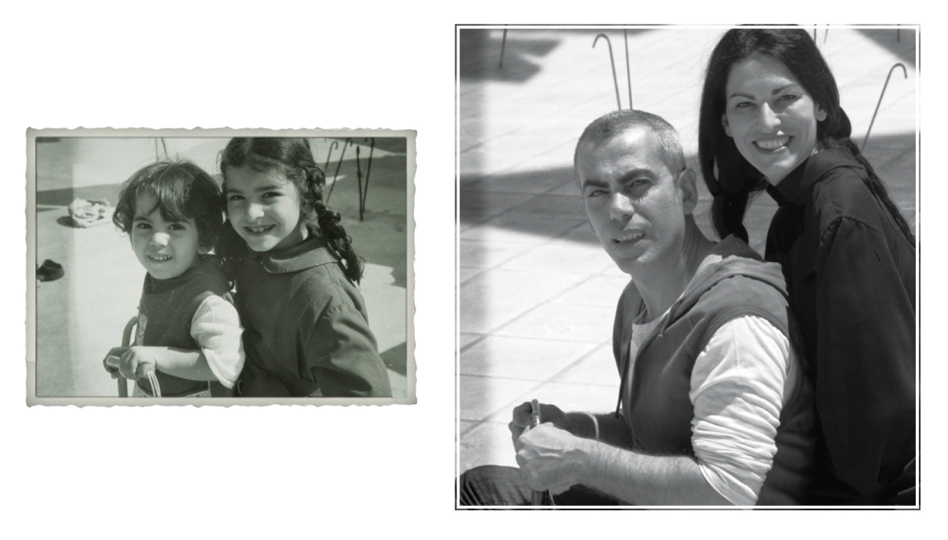 Η Ελένη Ψυχούλη  με τον αδερφός της Αλέξανδρο Ψυχούλη, 1969, Βόλος. Ο Αλέξανδρος και η Ελένη το 2010 στον Σταθμός Λαρίσης.