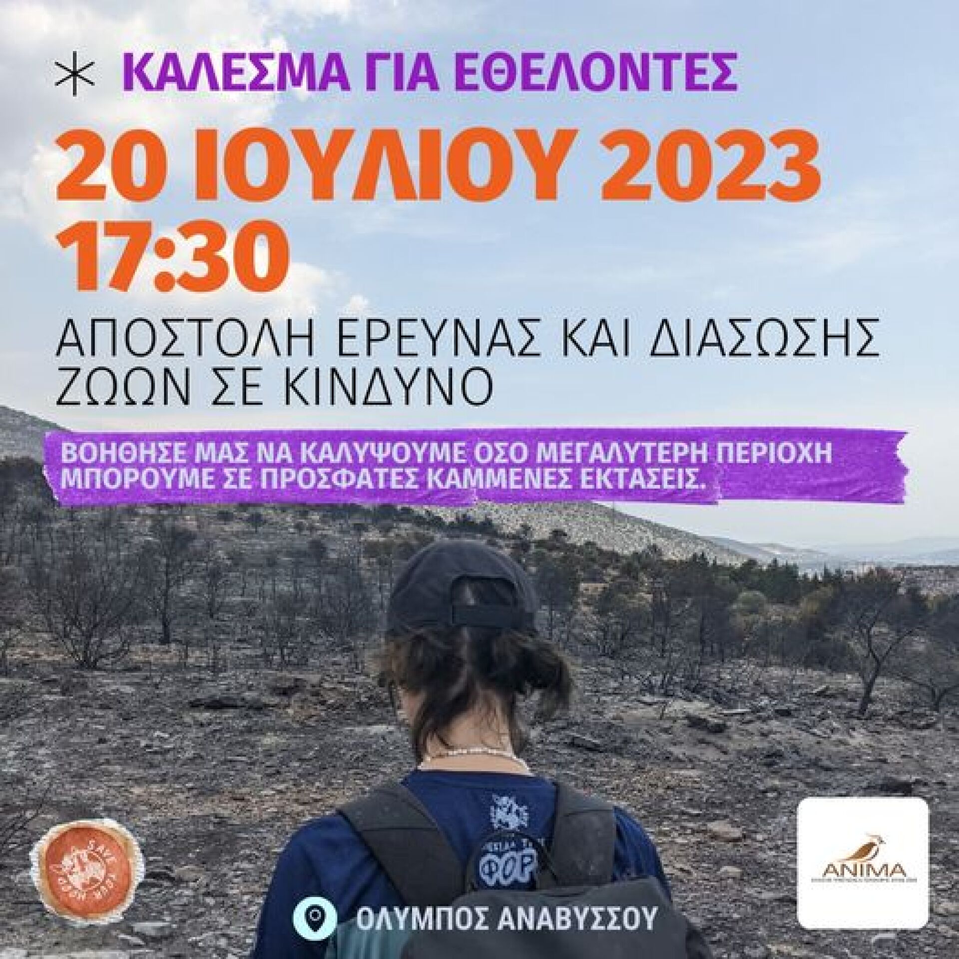 Ψάχνοντας με την Anima και τη Save Your Hood άγρια ζώα στα καμένα 