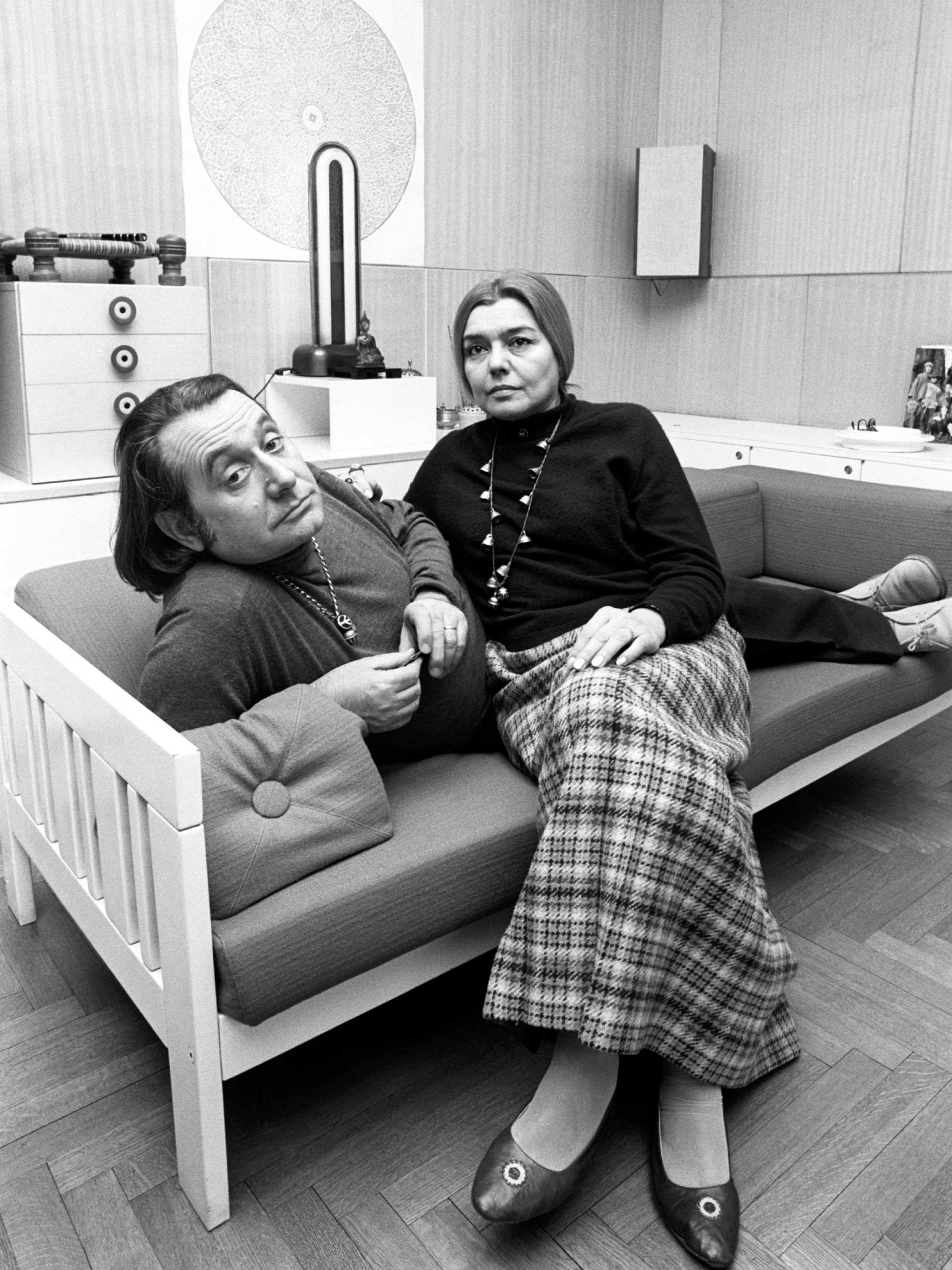 Ο Ettore Sottsass με την γυναίκα του Fernanda Pivaro