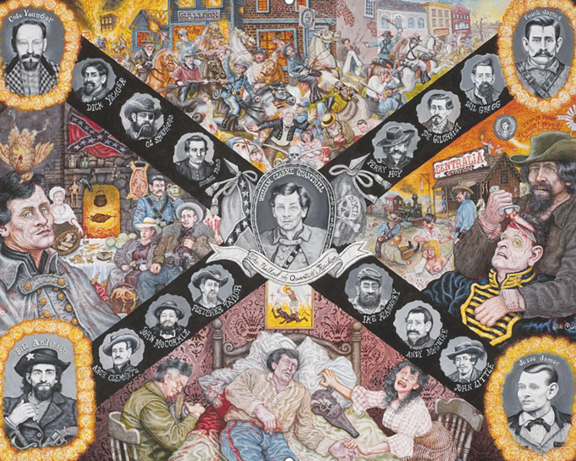 The Ballad of Quantrill’s Raiders, 1992, Ακρυλικό σε πάνελ