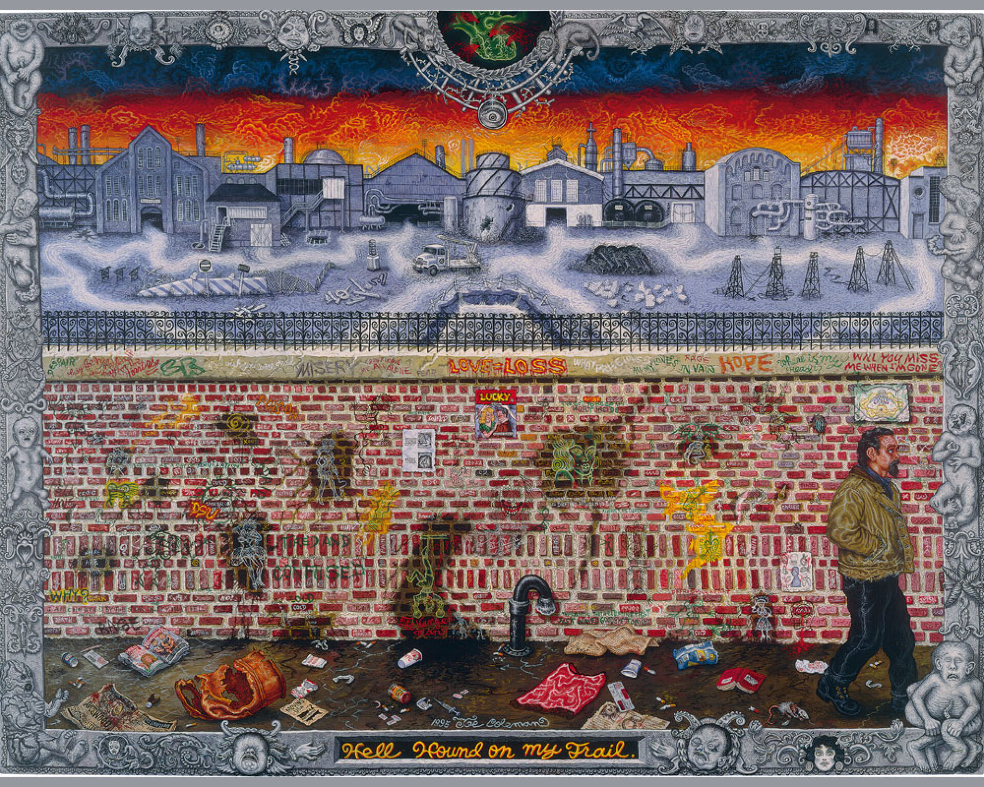 Hell Hound on My Trail, 1995, Ακρυλικό στο τζάμι