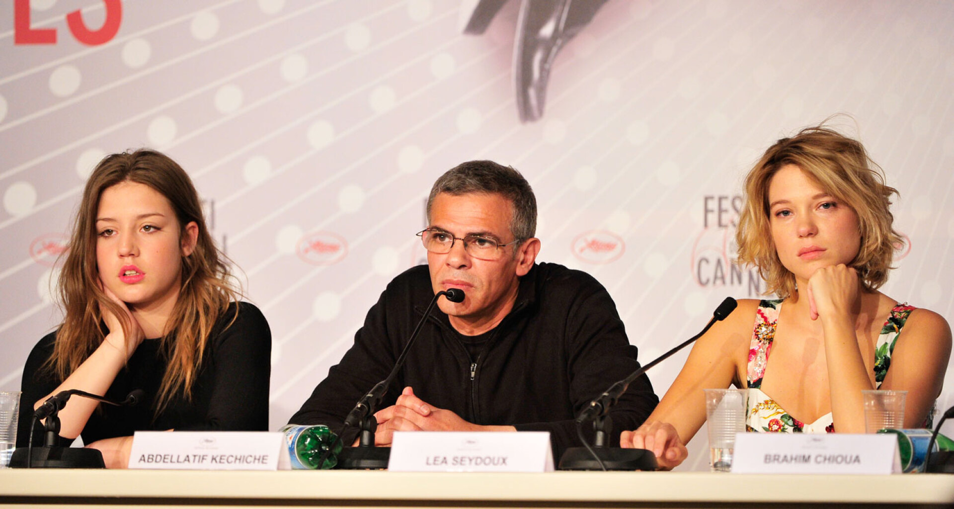 Αντέλ Εξαρχόπουλος, Αμπντελατίφ Κεσίς, Λέα Σεντού. Συνέντευξη Τύπου για τη «Ζωή της Αντέλ»