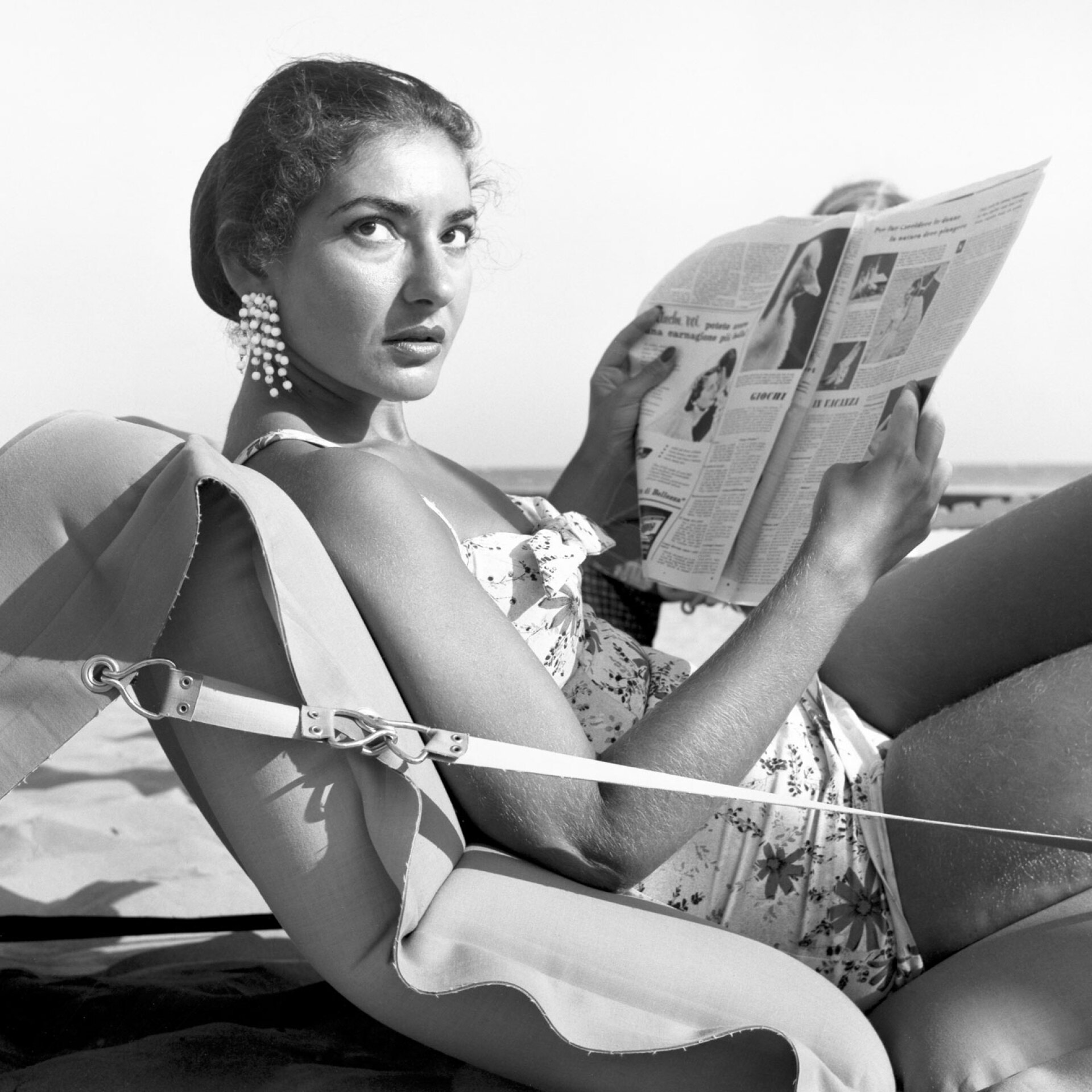 Βενετία, 1950, Η Μαρία Κάλλας στην παραλία Venice Lido