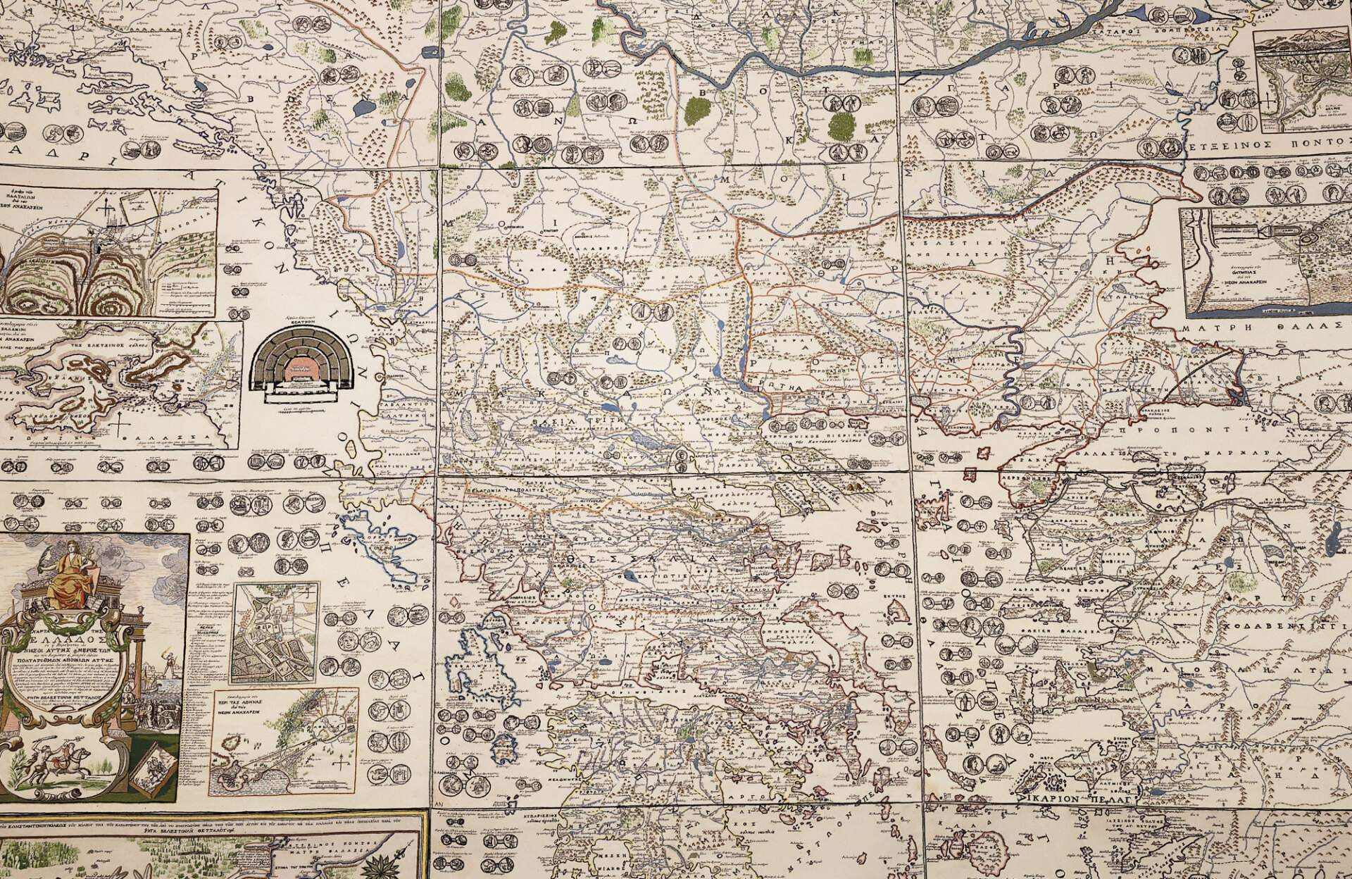 Η «Χάρτα του Ρήγα» φιλοτεχνήθηκε από το τμήμα κεντητικής των εργαστηρίων παραδοσιακών τεχνών (υφαντική, κεντητική, πλεκτική, κοπτική-ραπτική), του Λυκείου Ελληνίδων Βόλου