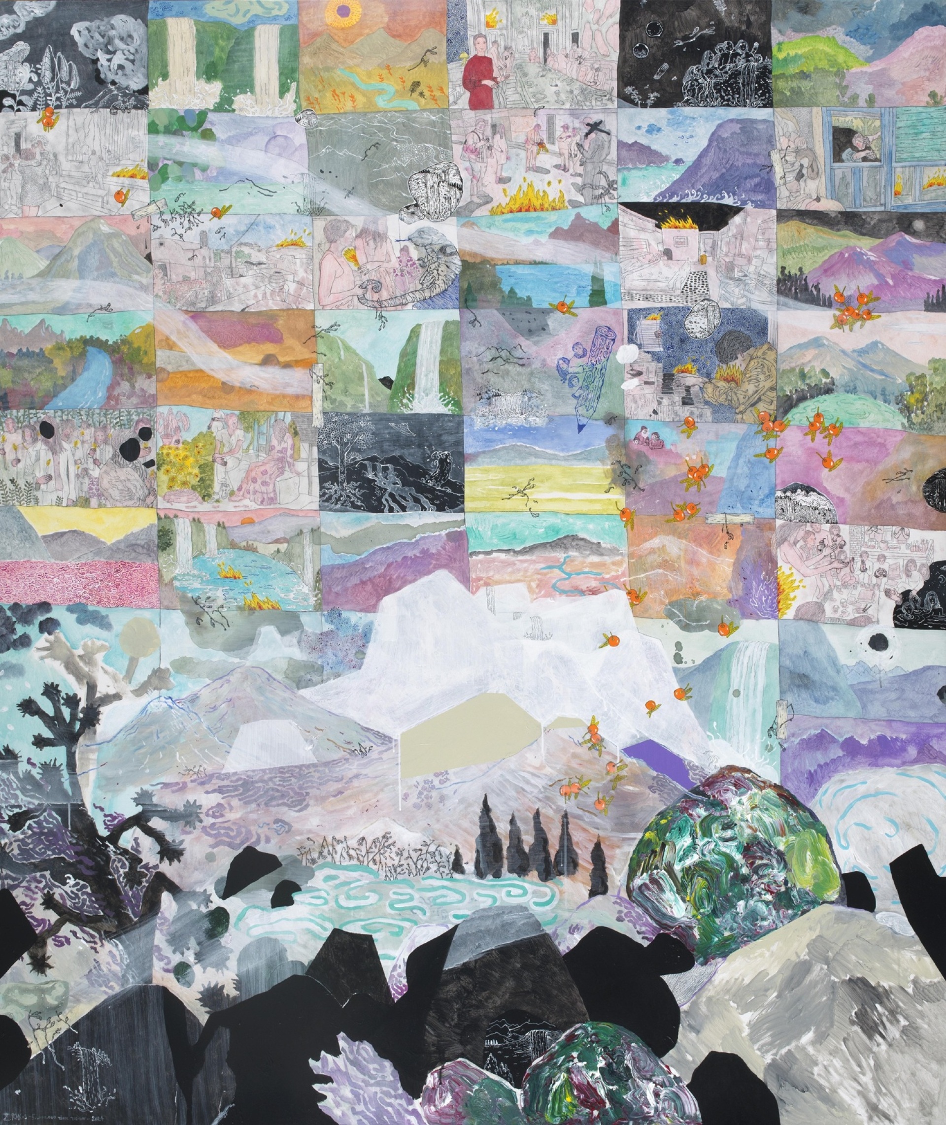 Στέφανος Ρόκος, «50.000.000 τόνοι τοπίων Ι», από την έκθεσή του στην Γκαλερί Ζουμπουλάκη