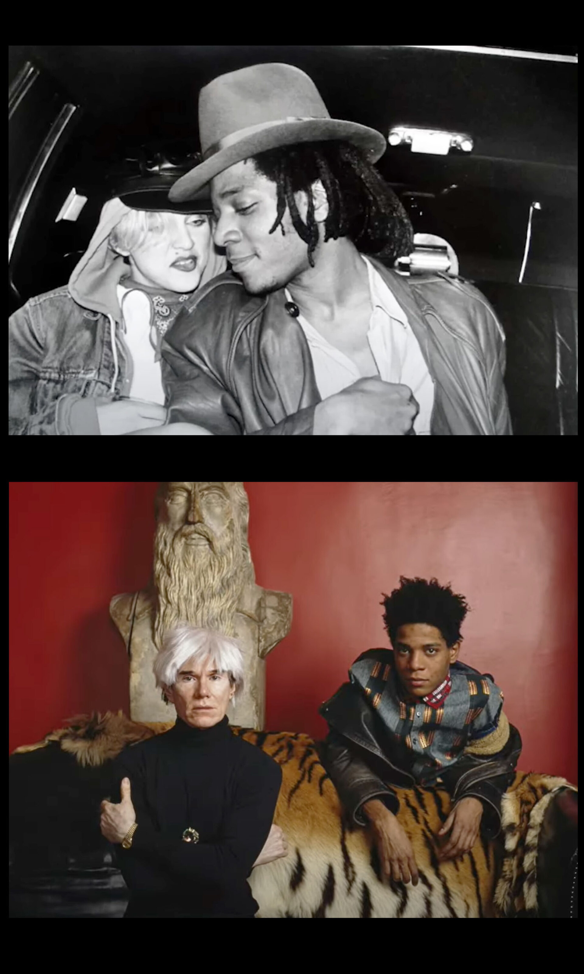 Ο Ζαν Μισέλ Μπασκιά με την Μαντόνα και τον Άντι Γουόρχολ