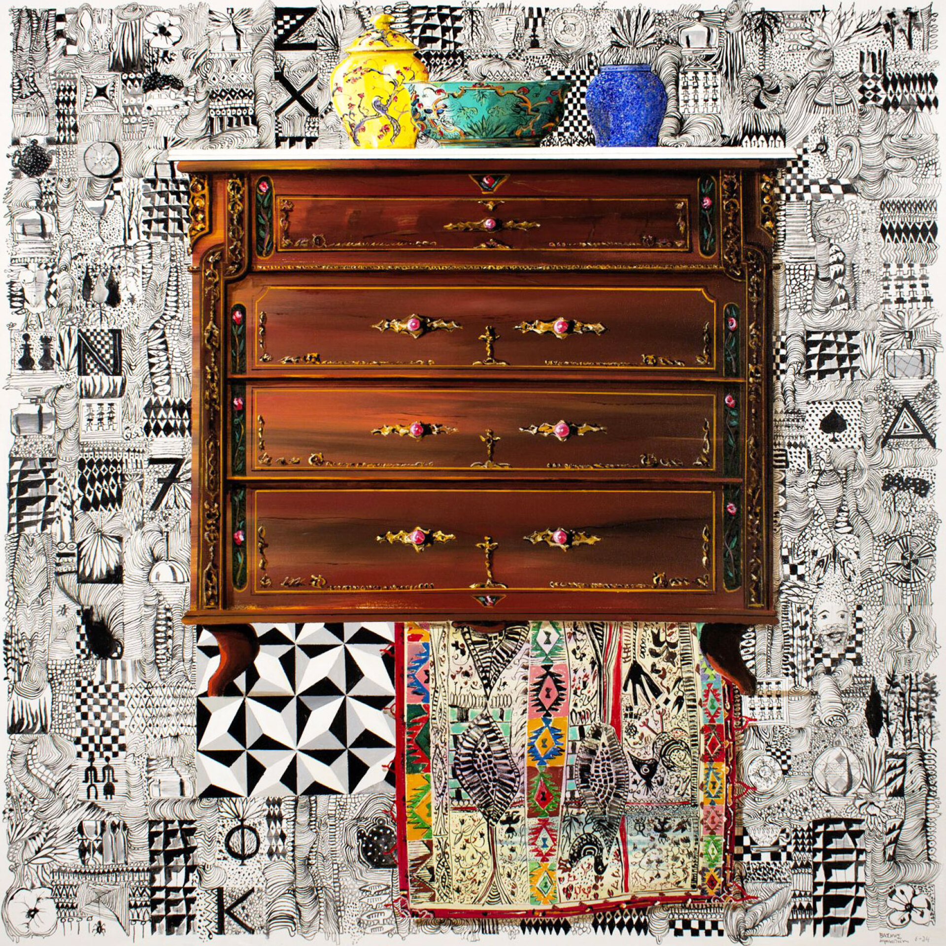 Αστικά Εργαλεία No34, Τα μυστικά των συρταριών 2024, 140*140cm