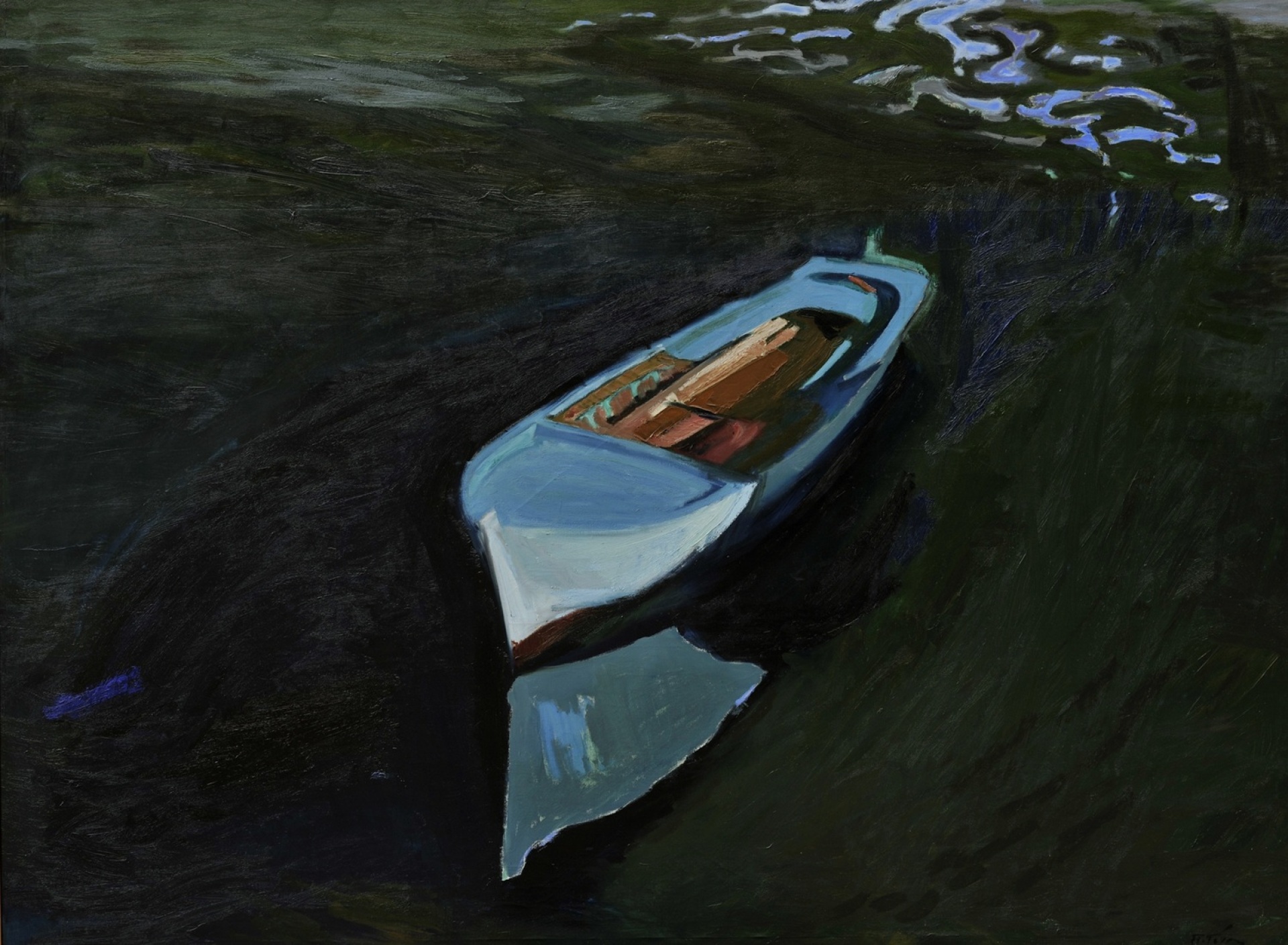 Παναγιώτης Τέτσης, «Βάρκα», από τη μεγάλη αναδρομική έκθεση στην Εθνική Πινακοθήκη