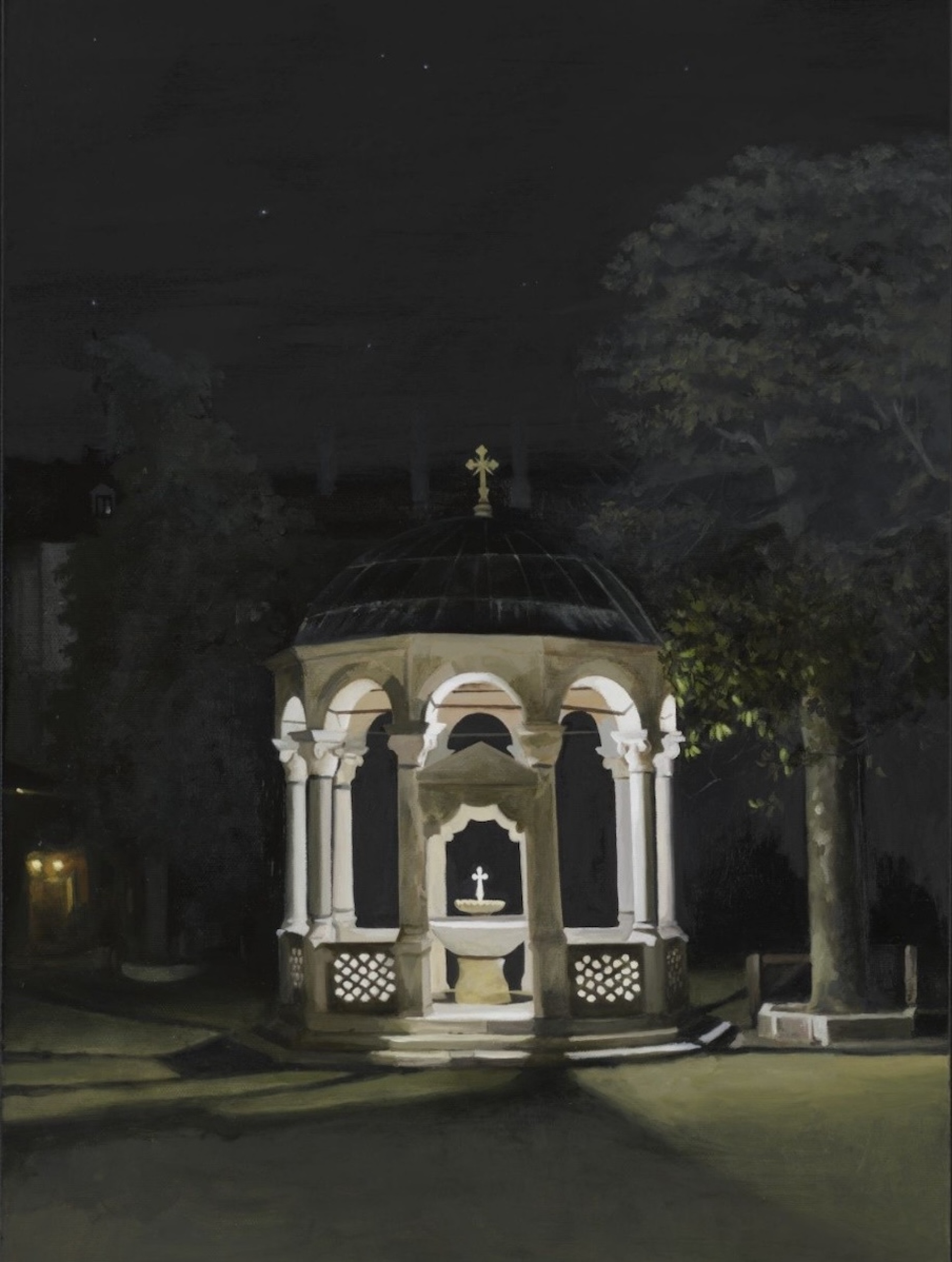 Ιερά Μονή Ιβήρων, φιάλη. Λάδι σε μουσαμά  60 × 40 cm, 2024