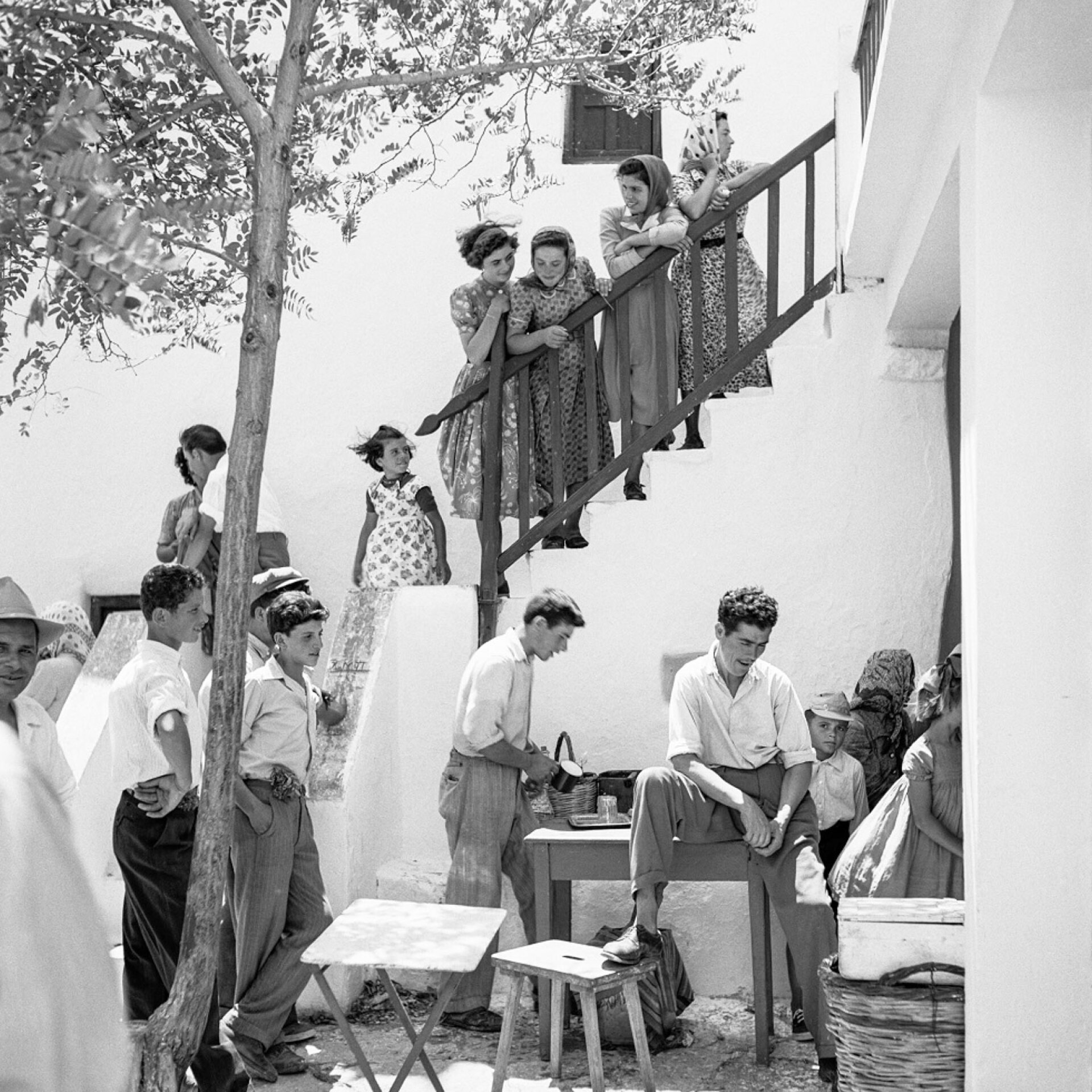 Μύκονος 1955. Πανηγύρι Αγίου Παντελεήμονα και βάφτιση